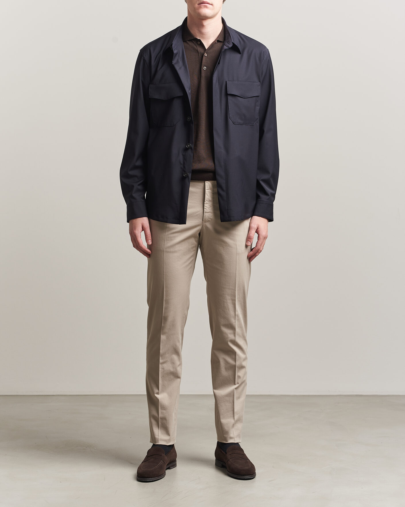 Hombres | Pantalones | Incotex | Regular Fit Comfort Chinos Sand