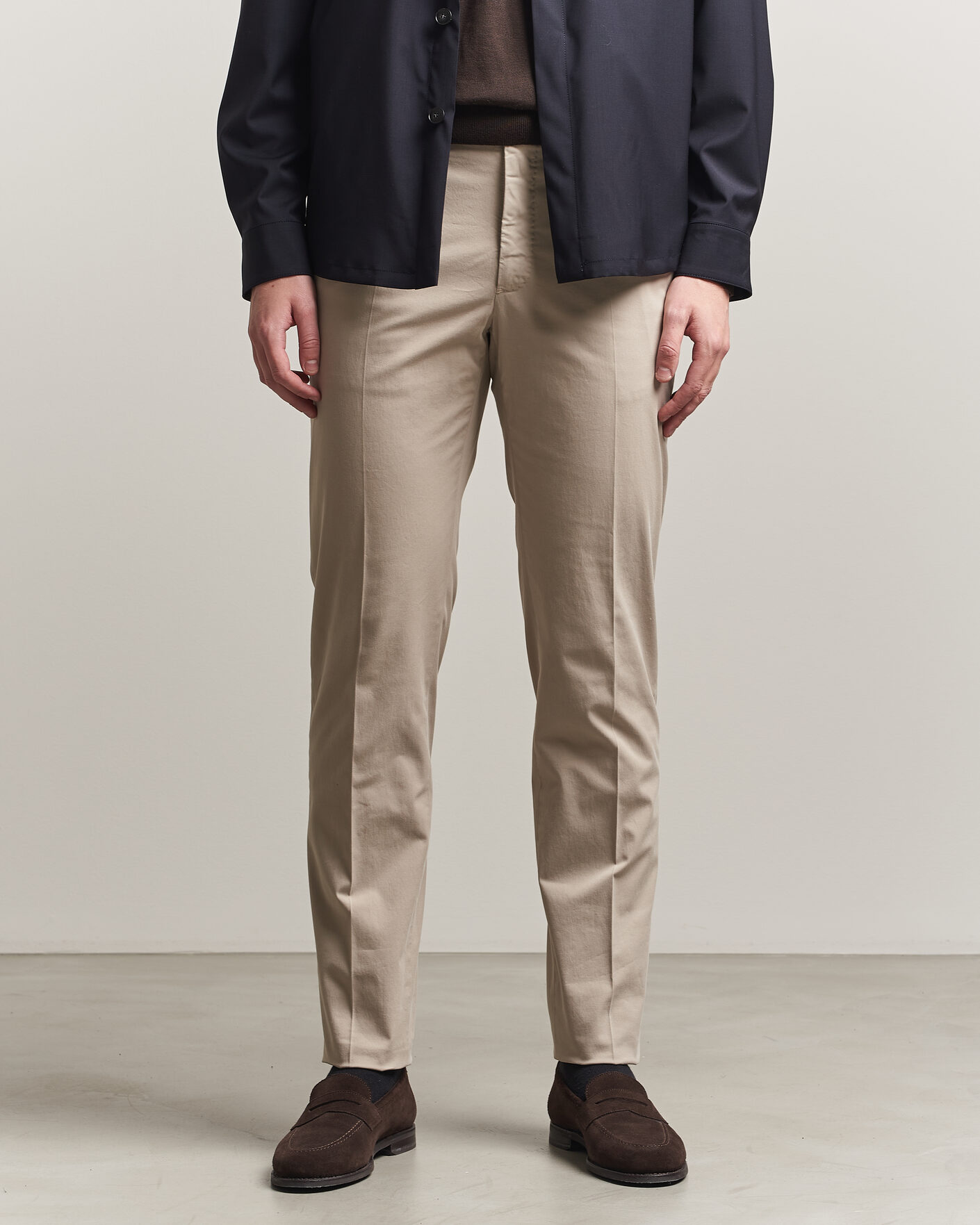 Hombres | Pantalones | Incotex | Regular Fit Comfort Chinos Sand