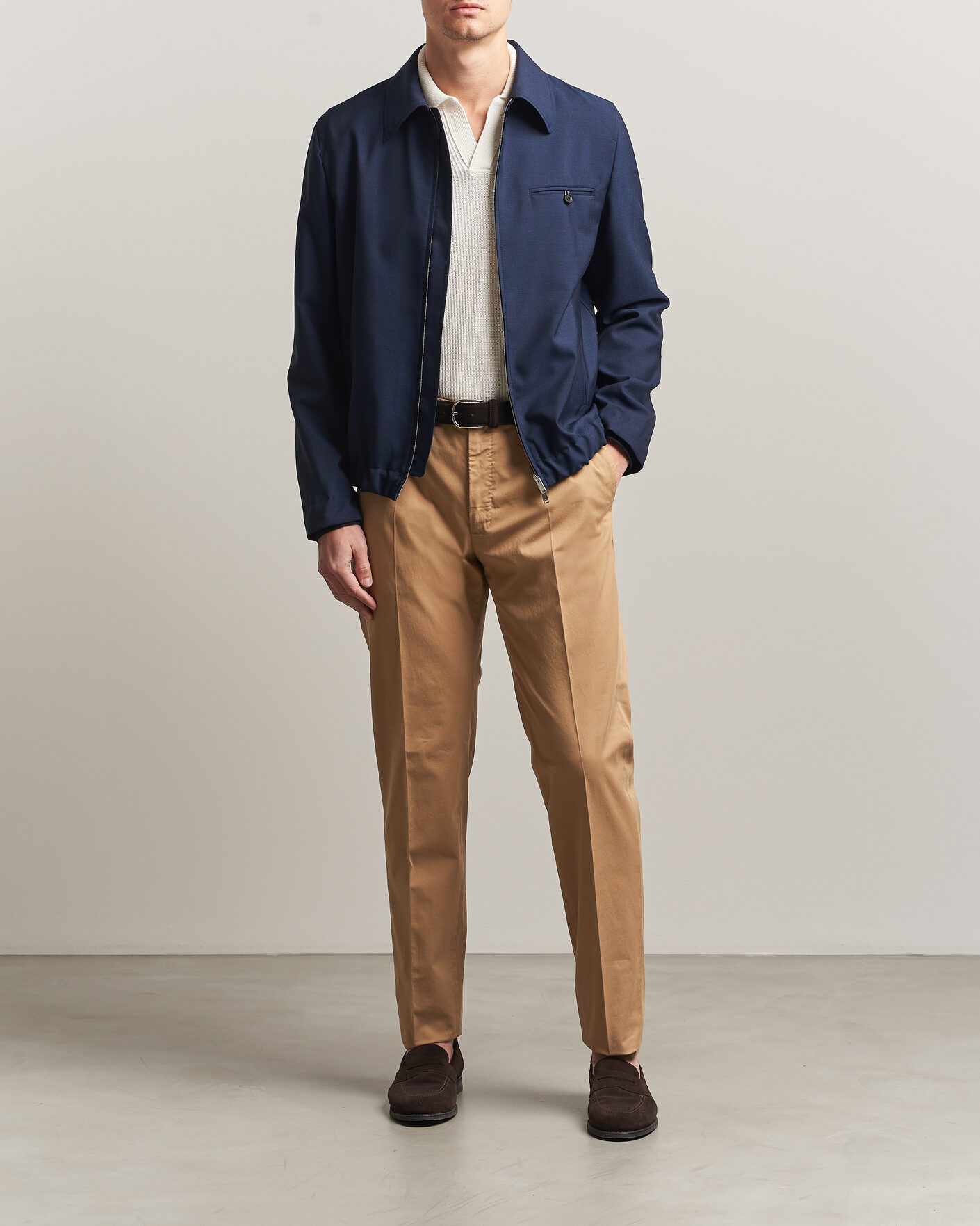 Hombres | Pantalones | Incotex | Regular Fit Comfort Chinos Khaki