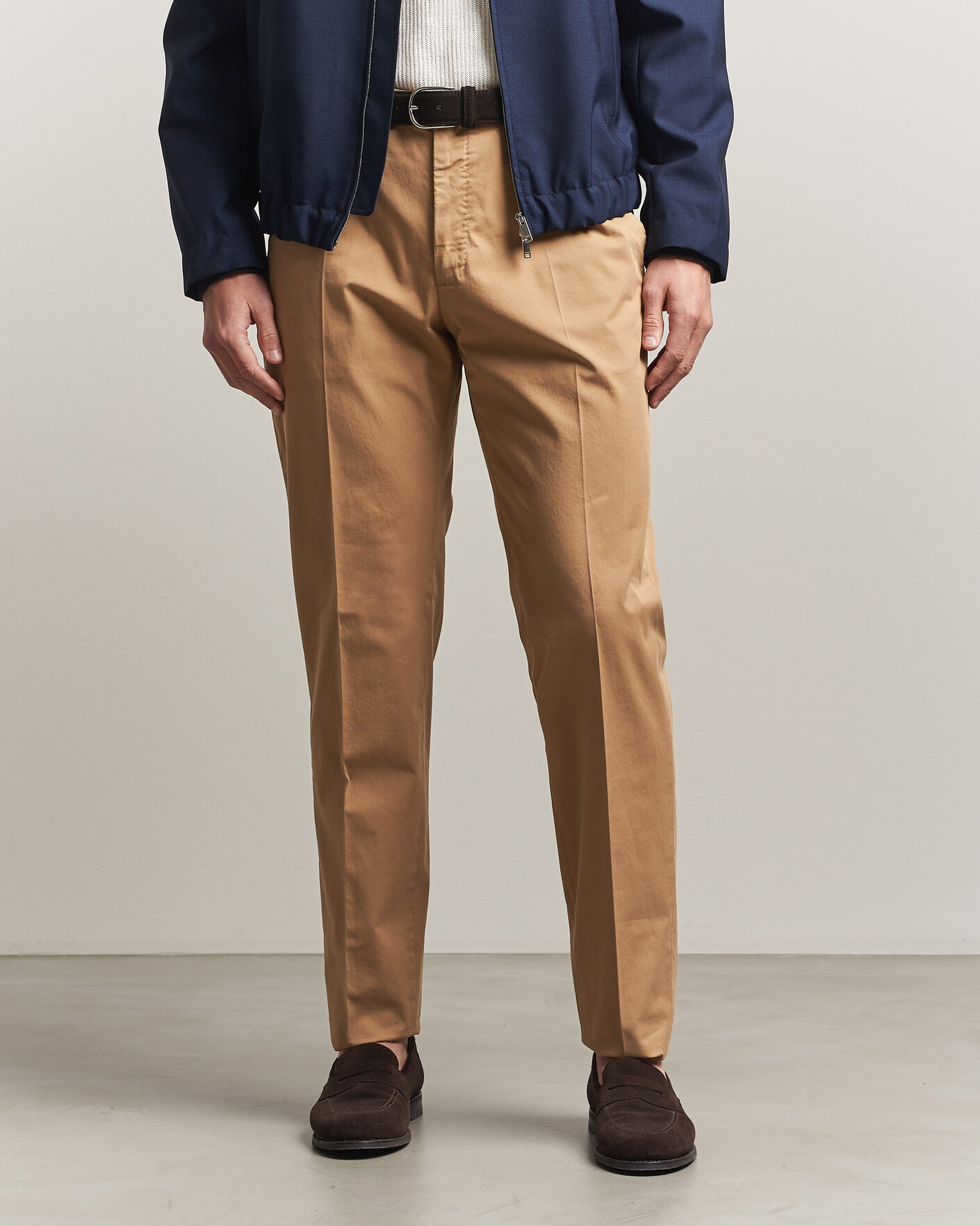 Hombres | Pantalones | Incotex | Regular Fit Comfort Chinos Khaki
