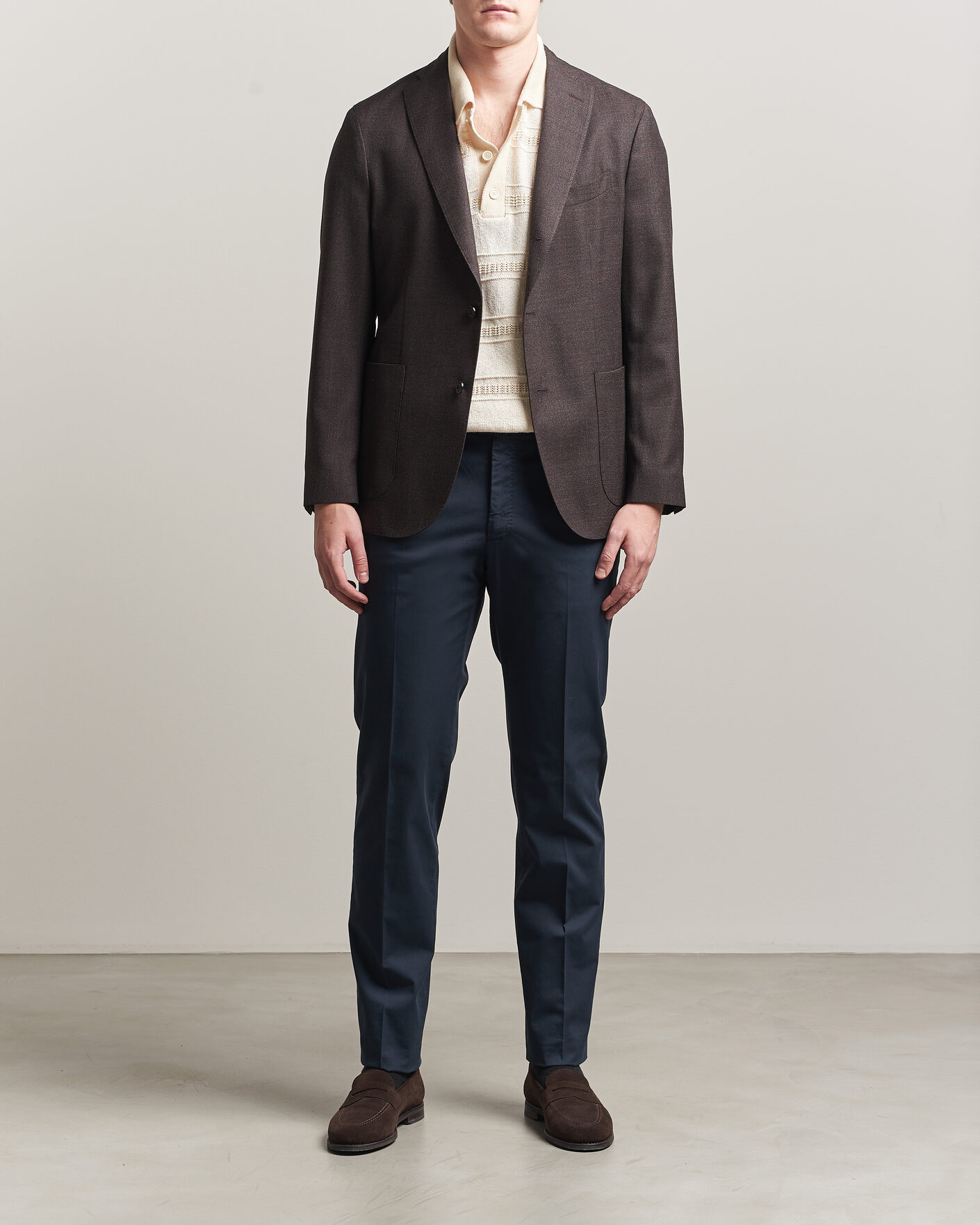 Hombres | Pantalones | Incotex | Regular Fit Comfort Chinos Navy