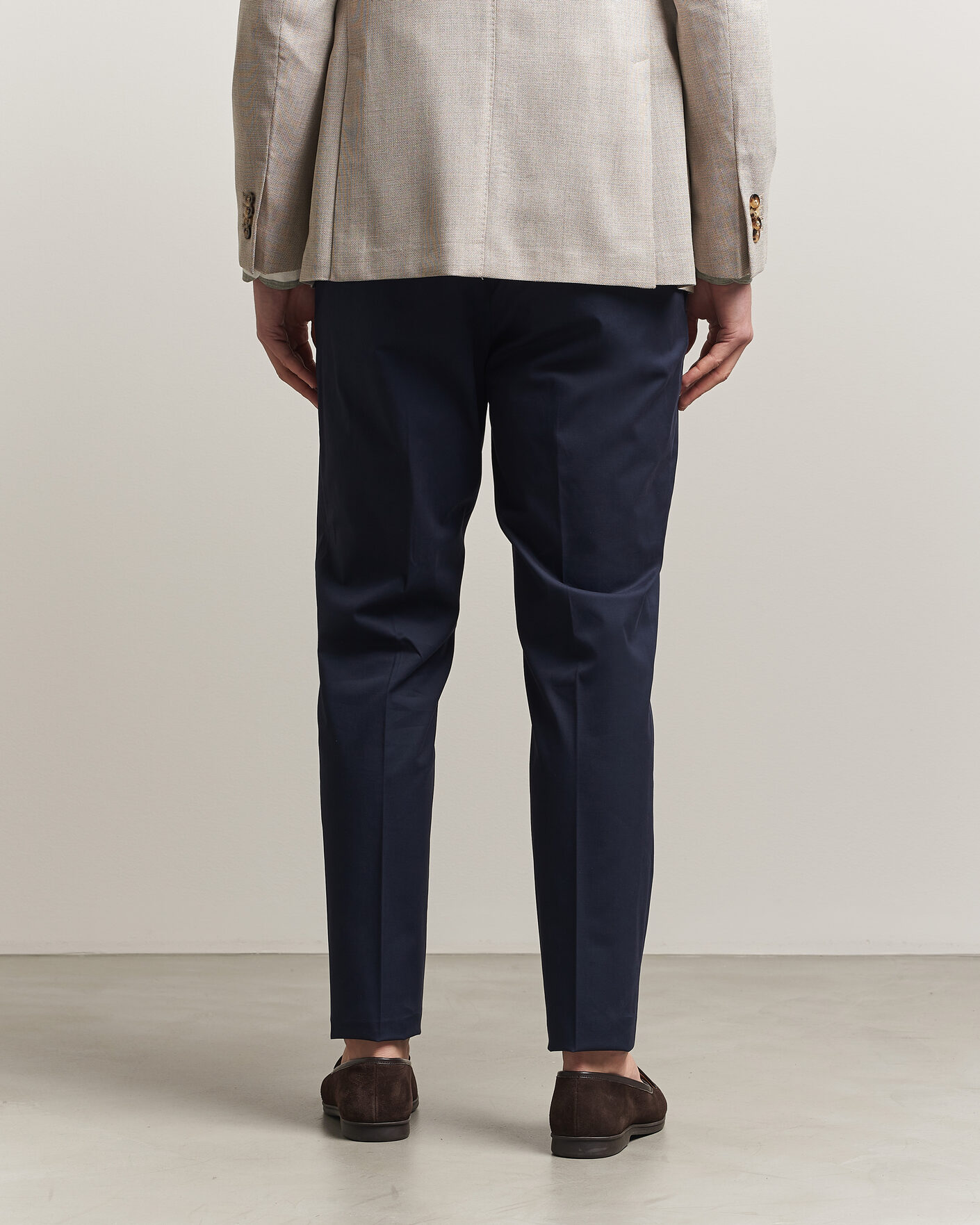 Hombres | Pantalones | Incotex | Regular Fit Flexgab Cotton Chinos Navy