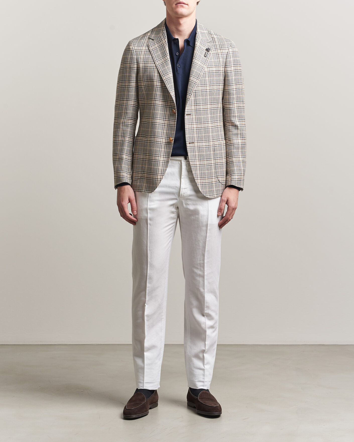 Hombres | Pantalones | Incotex | Regular Fit Chinolino Trousers White