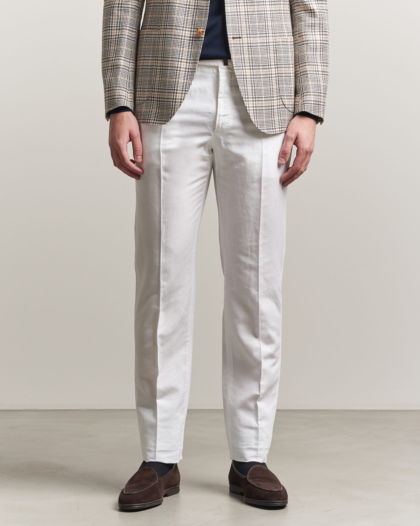 Hombres | Pantalones | Incotex | Regular Fit Chinolino Trousers White