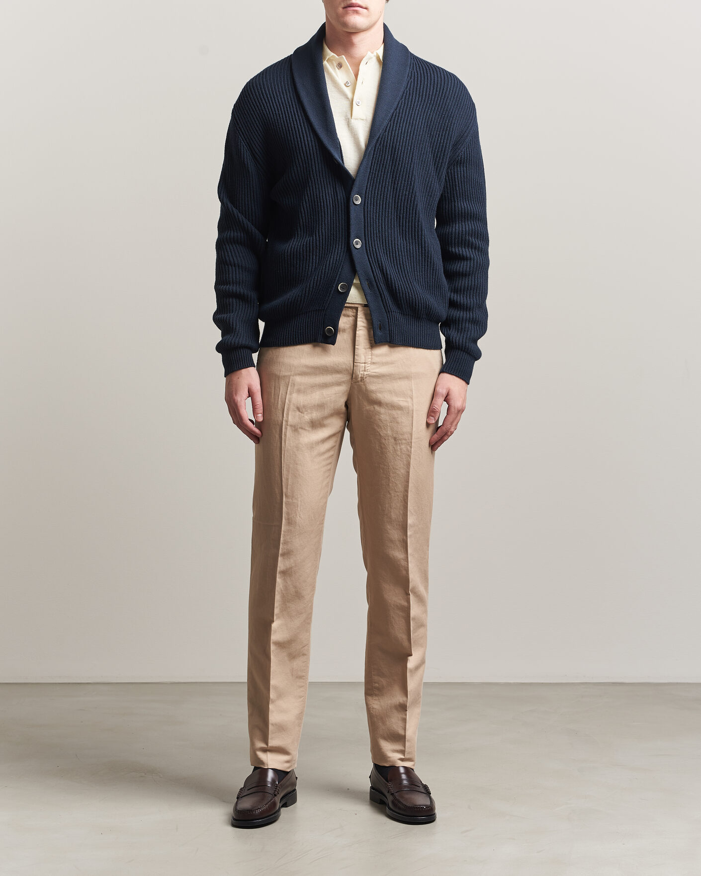 Hombres | Pantalones | Incotex | Regular Fit Chinolino Trousers Beige