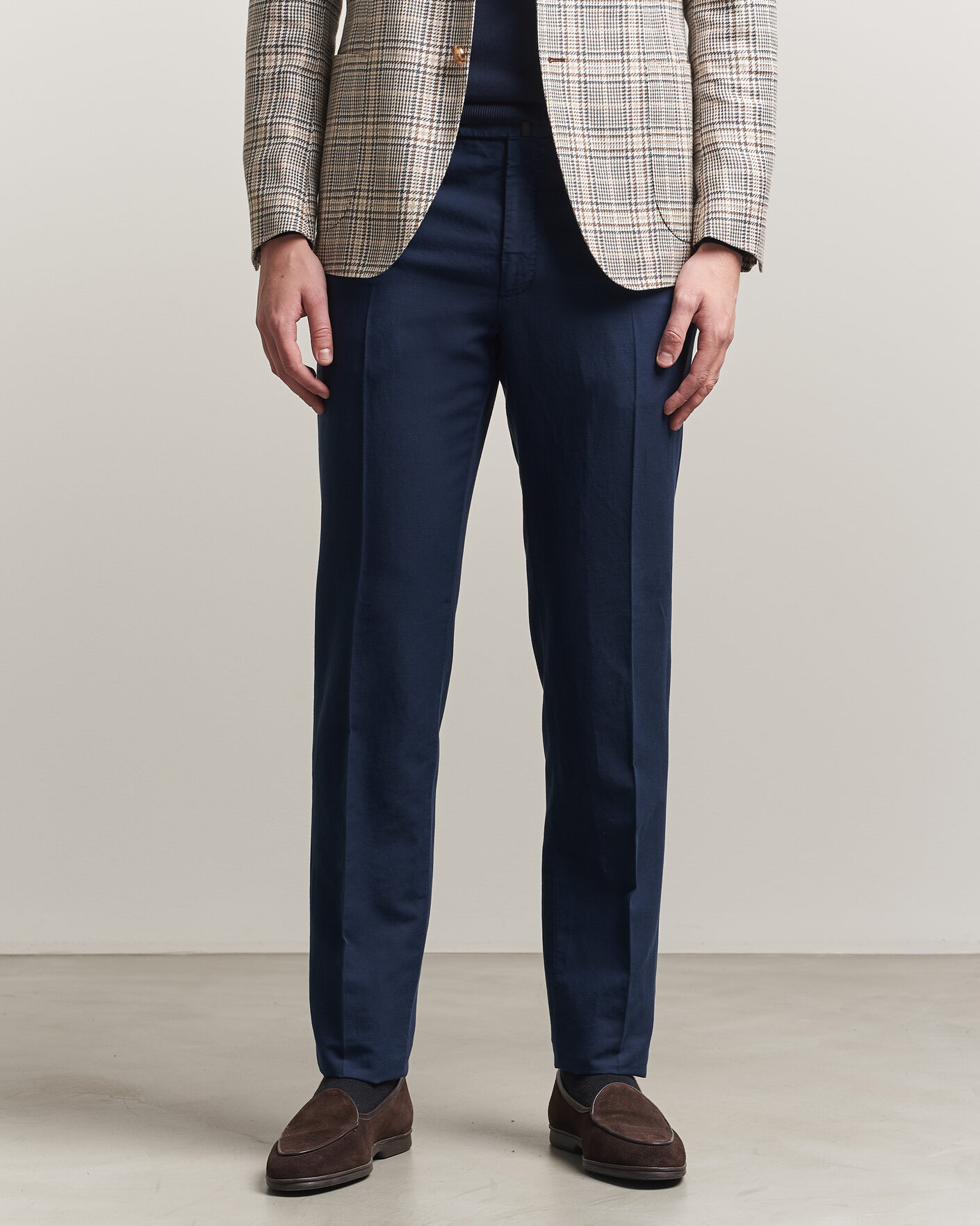 Hombres | Pantalones | Incotex | Regular Fit Chinolino Trousers Navy