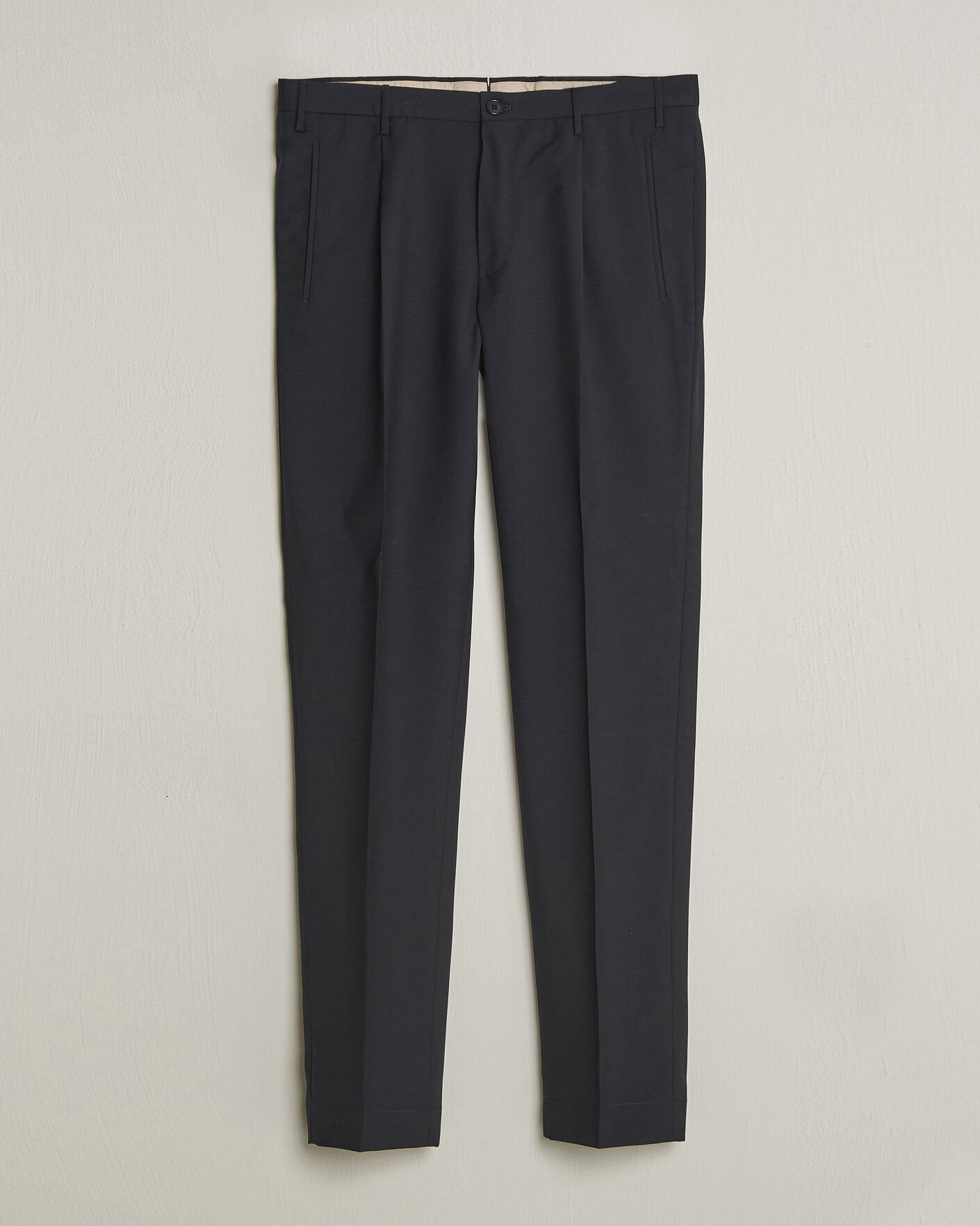 Hombres | Pantalones | Incotex | Regular Fit Super 100s Wool Pants Blue