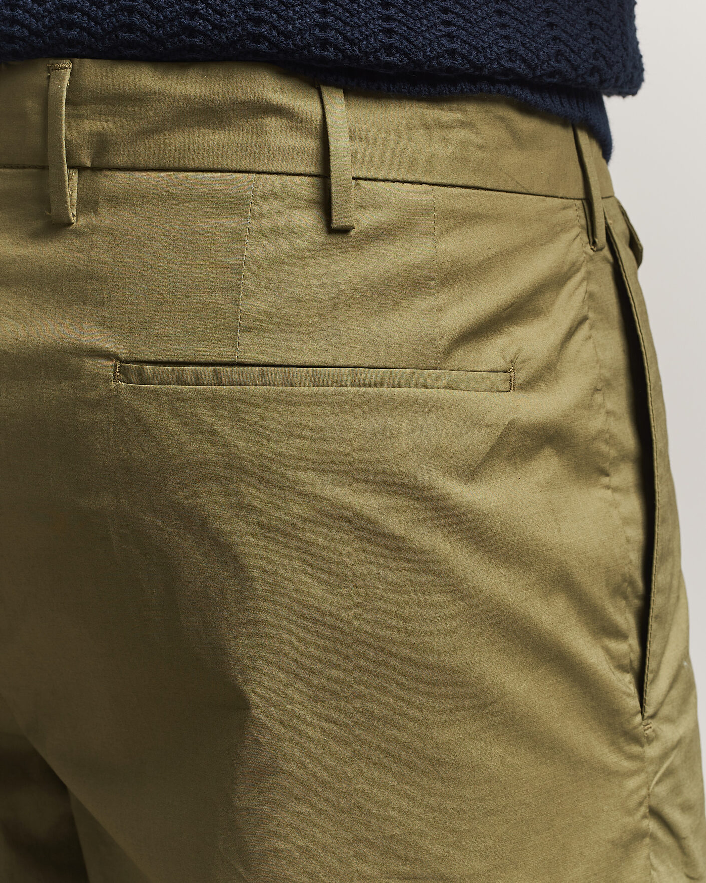 Hombres | Pantalones cortos | Incotex | Cotton Poplin Shorts Olive