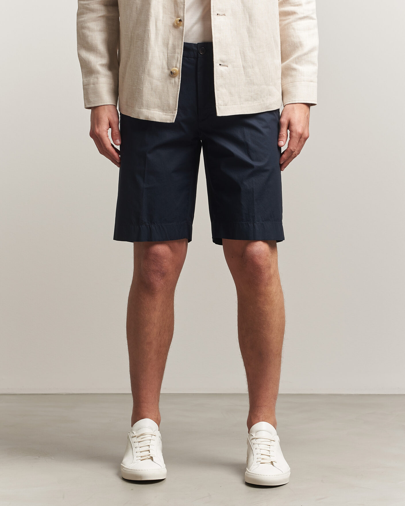 Hombres | Pantalones cortos | Incotex | Cotton Poplin Shorts Navy