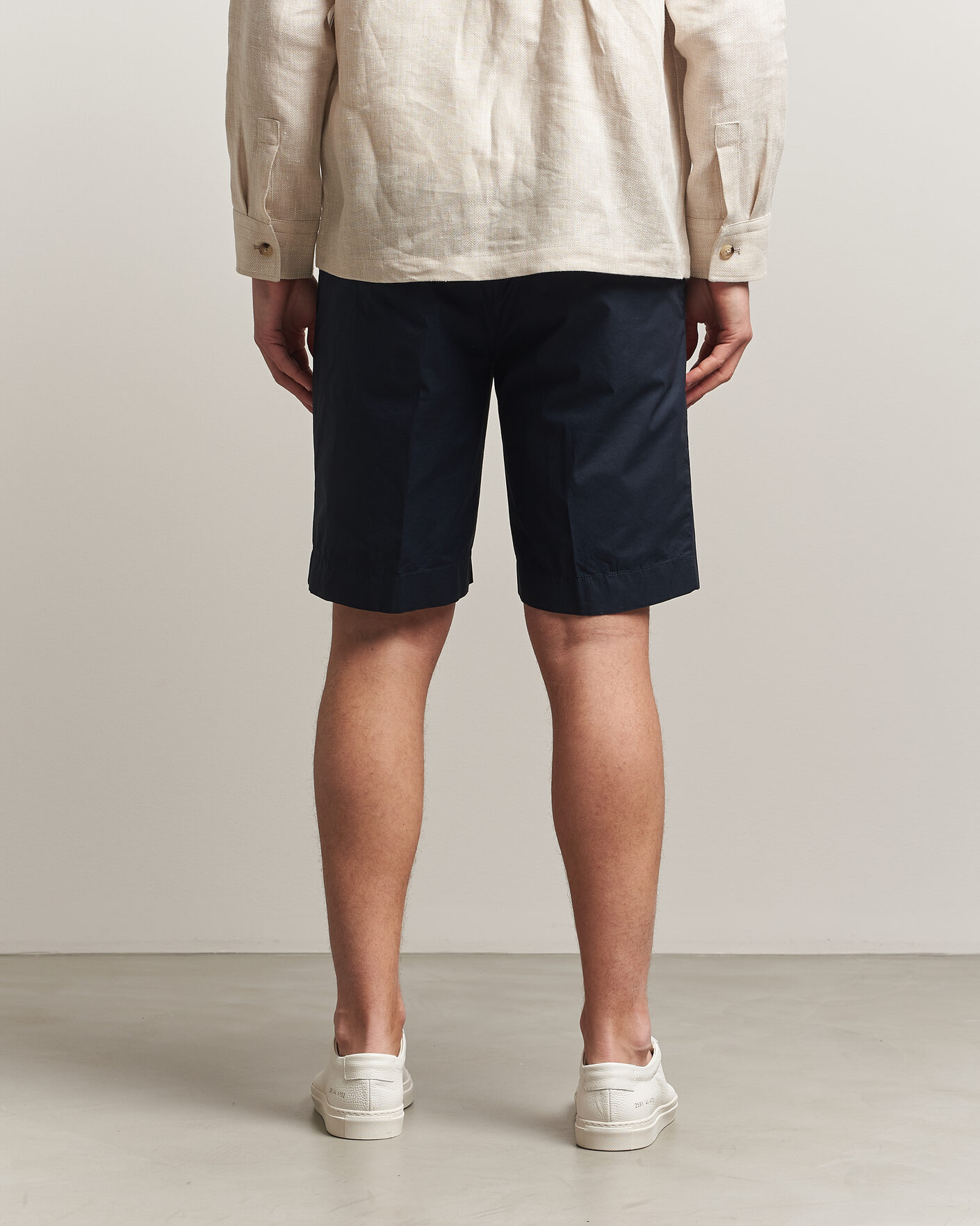 Hombres | Pantalones cortos | Incotex | Cotton Poplin Shorts Navy