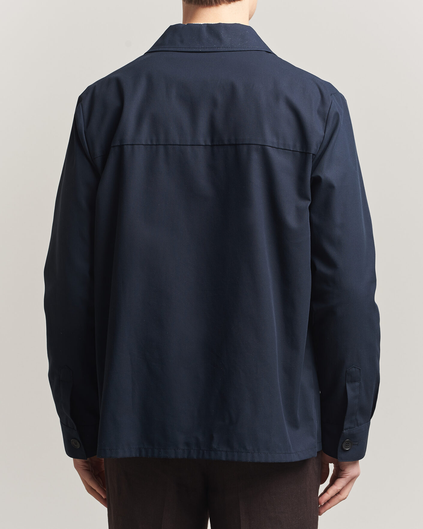 Hombres | Camisas | Incotex | Ice Cotton Twill Overshirt Navy