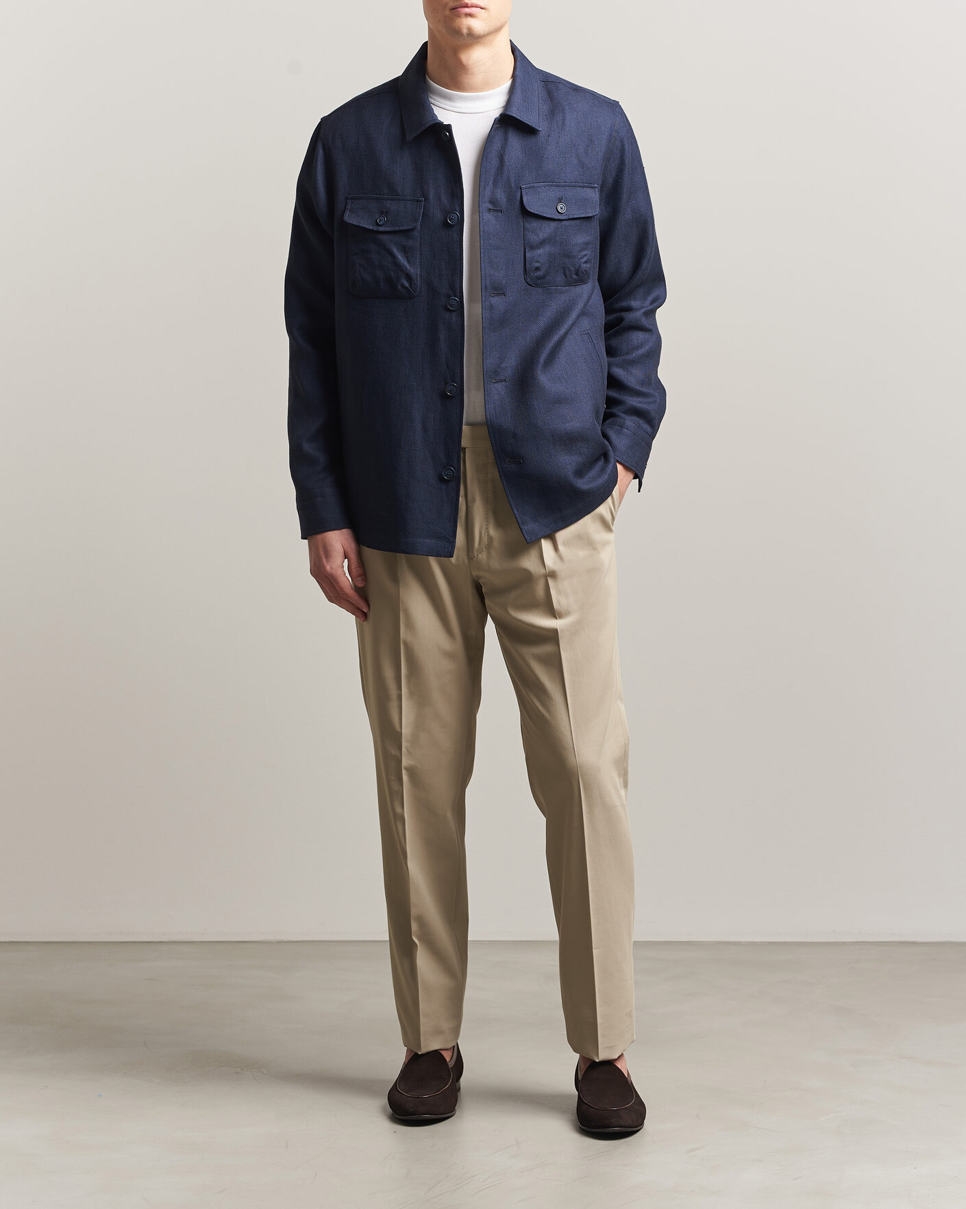 Hombres | Pantalones | Incotex | Ice Cotton Twill Pants Sand