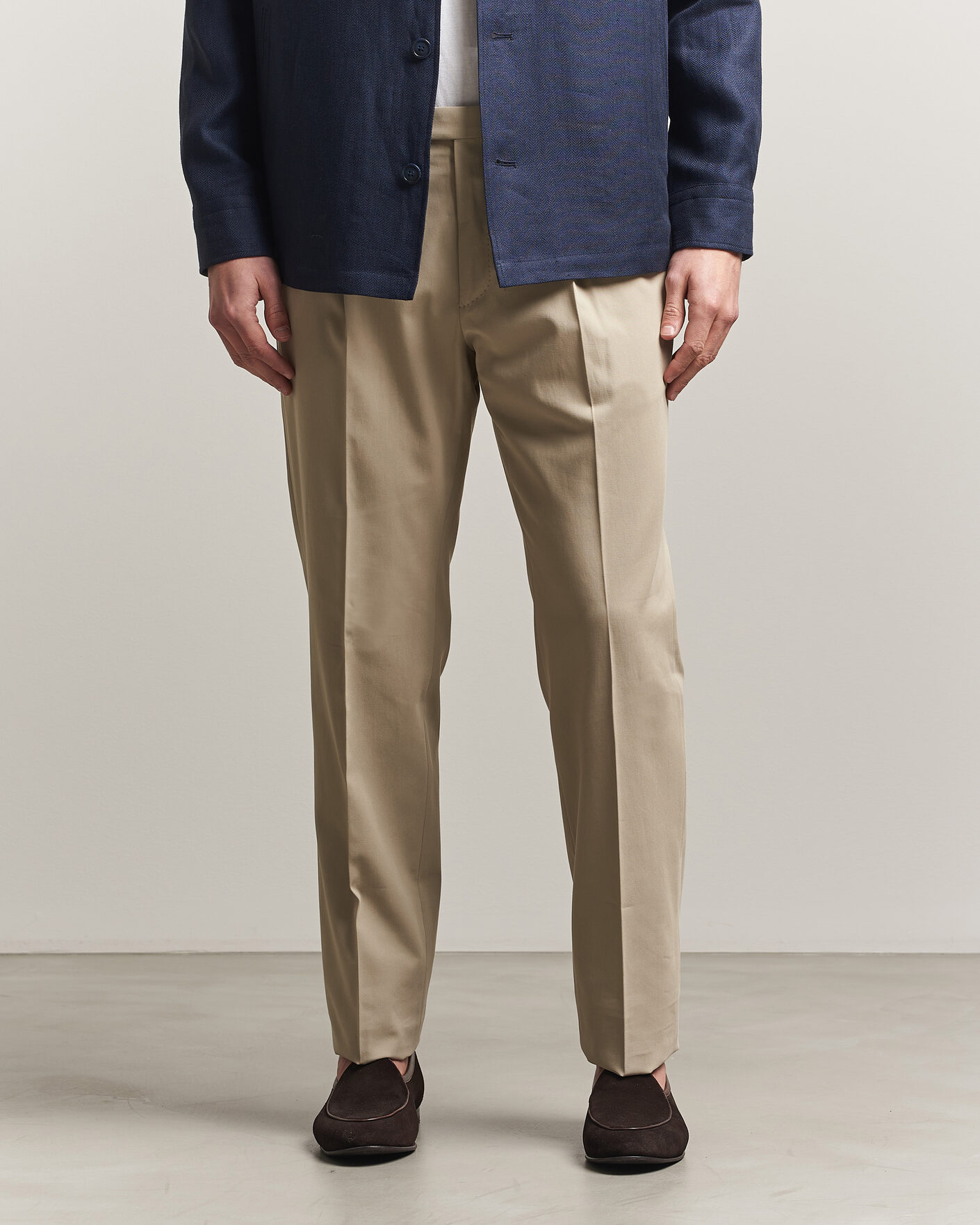 Hombres | Pantalones | Incotex | Ice Cotton Twill Pants Sand
