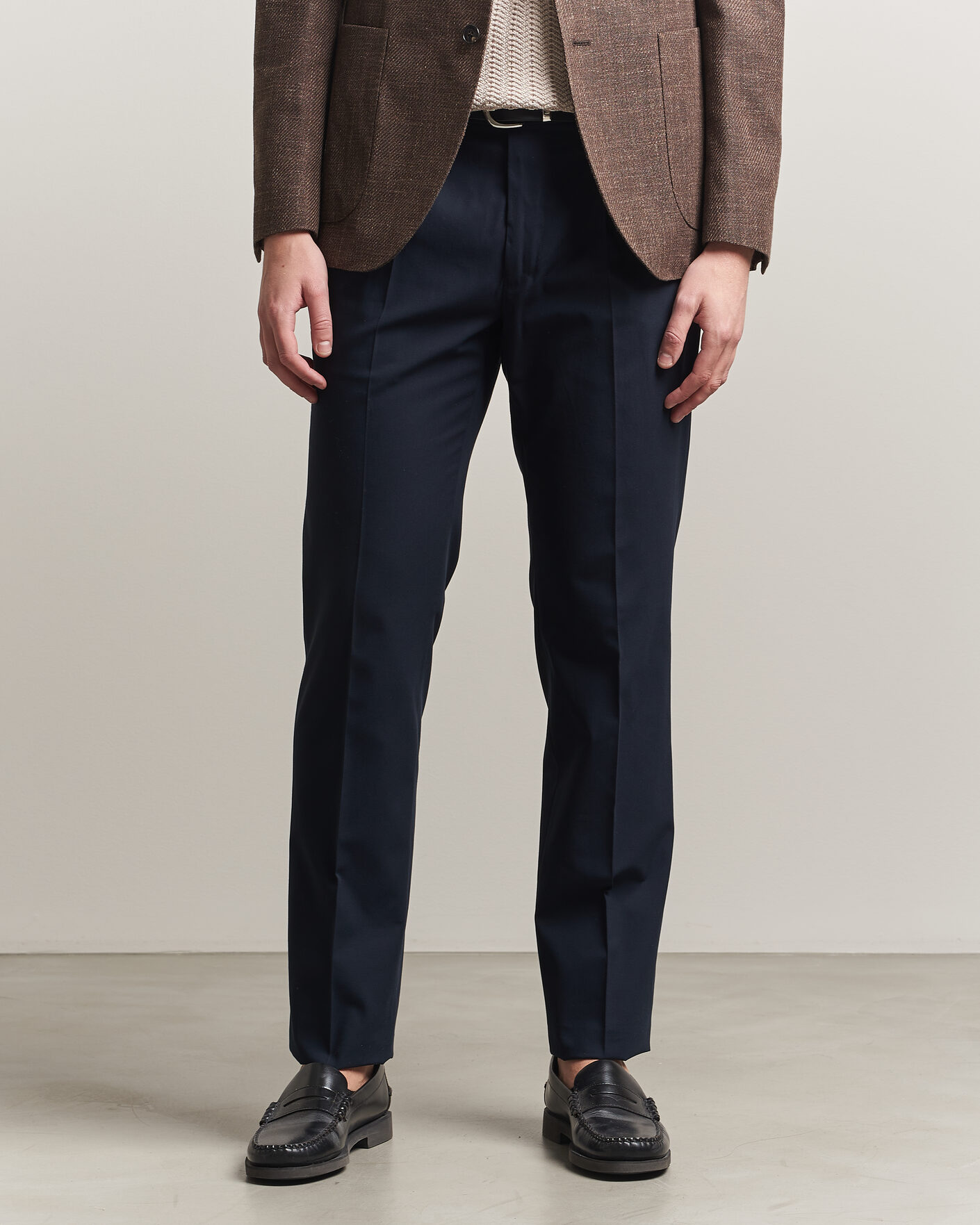 Hombres | Pantalones | Incotex | Ice Cotton Twill Pants Navy