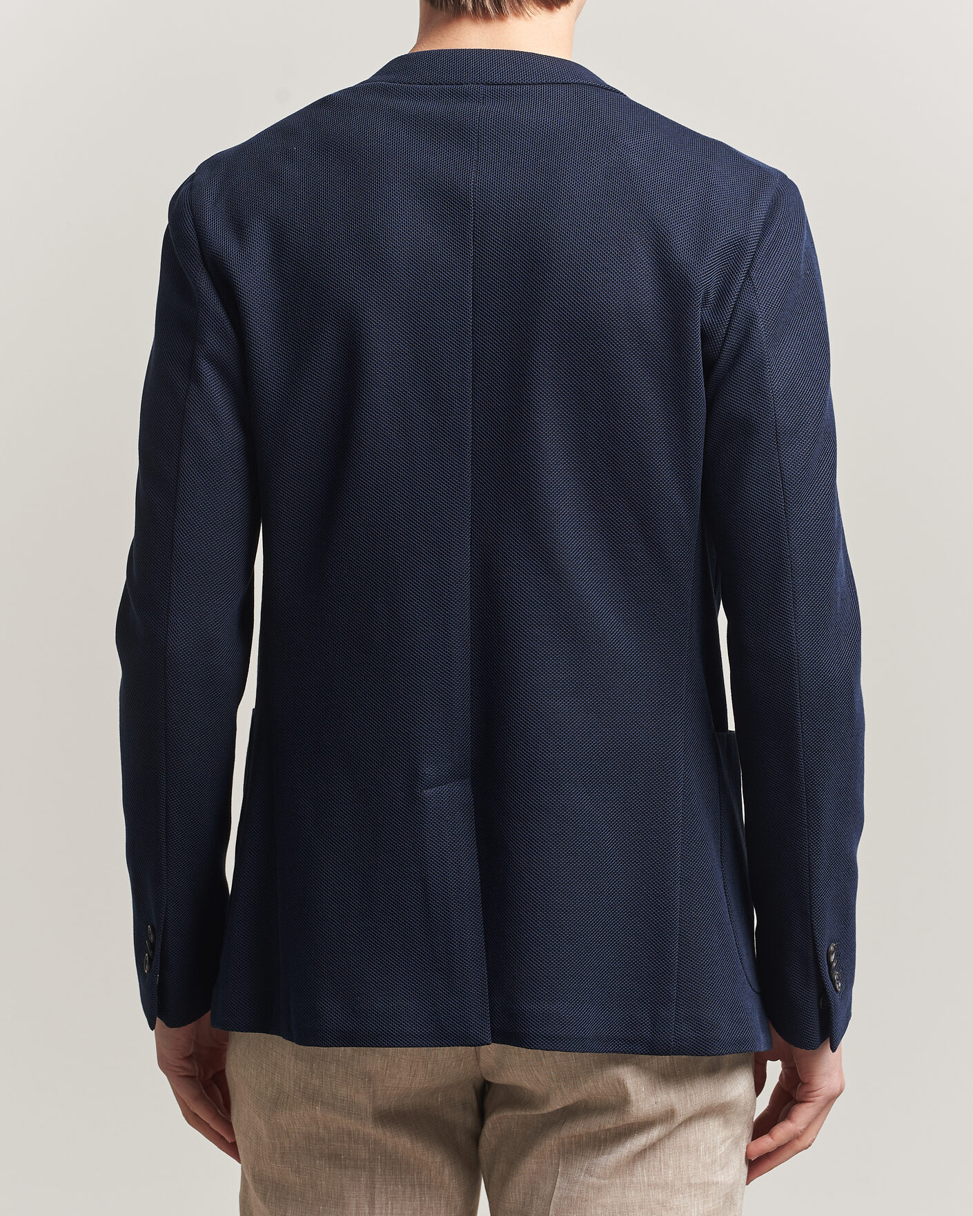 Hombres | Blazers | Incotex | Unconstructed Jersey Blazer Navy