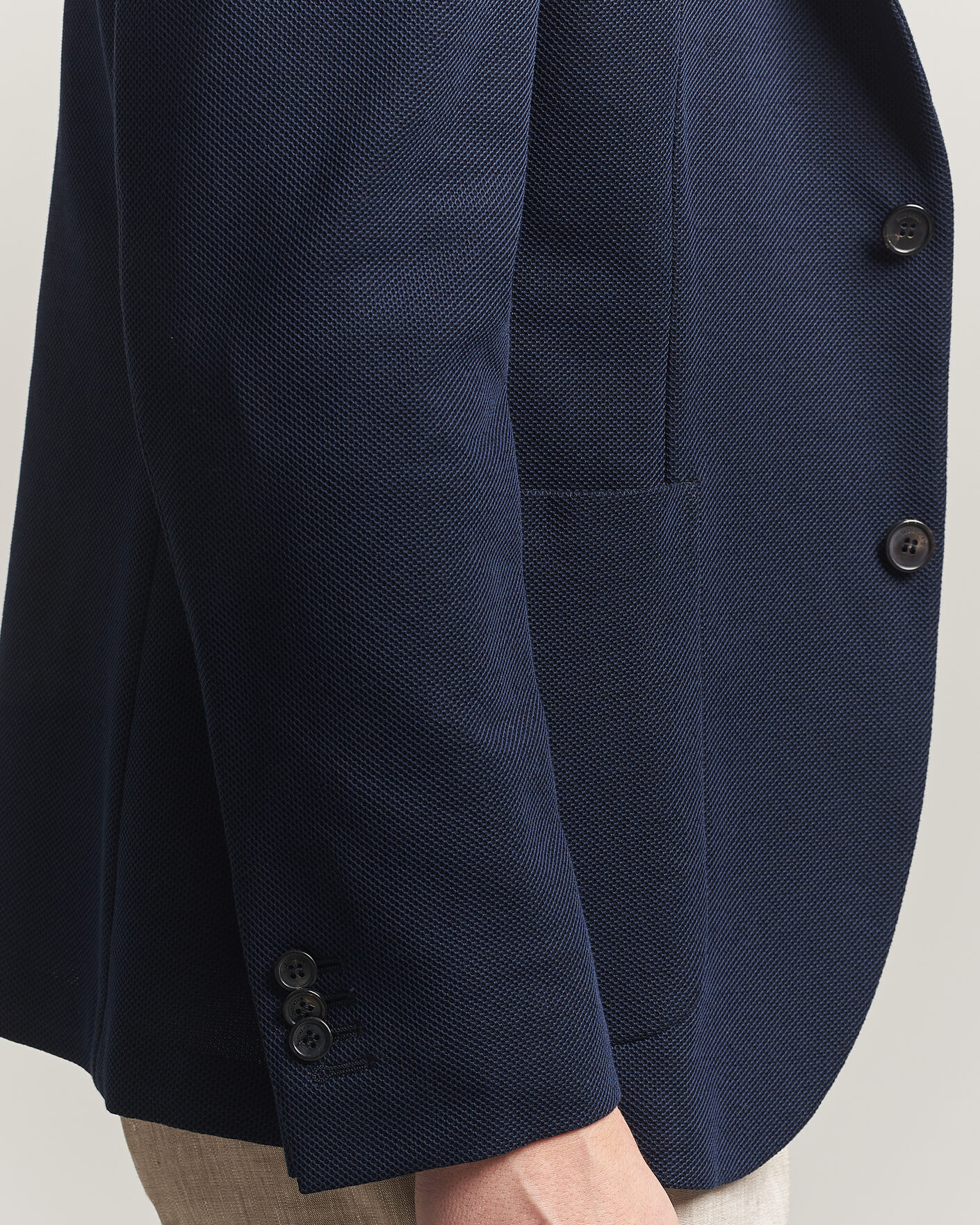 Hombres | Blazers | Incotex | Unconstructed Jersey Blazer Navy
