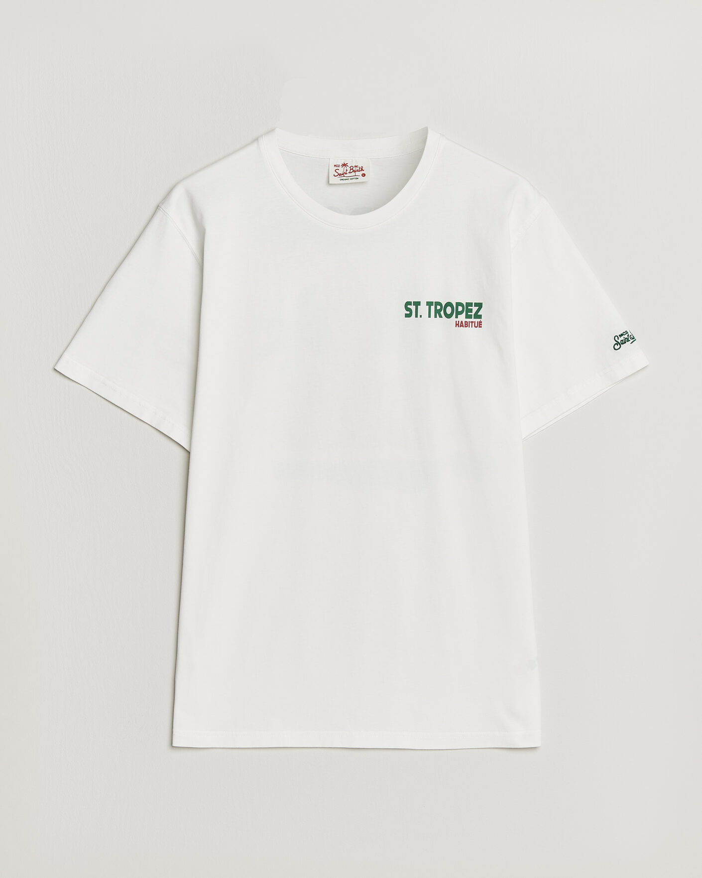 Hombres | Camisetas | MC2 Saint Barth | Back Printed Cotton T-Shirt St Tropez Sun