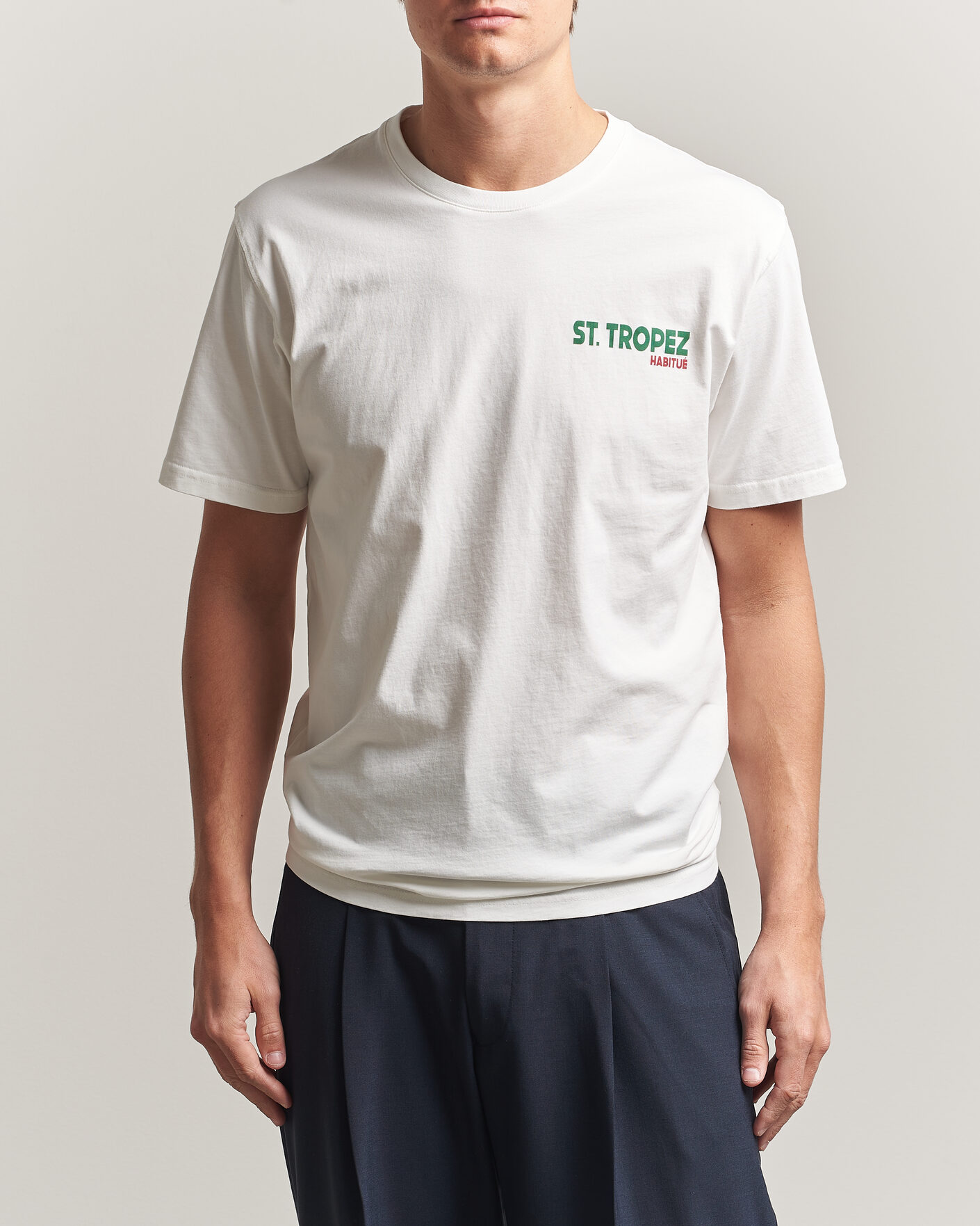 Hombres | Camisetas | MC2 Saint Barth | Back Printed Cotton T-Shirt St Tropez Sun