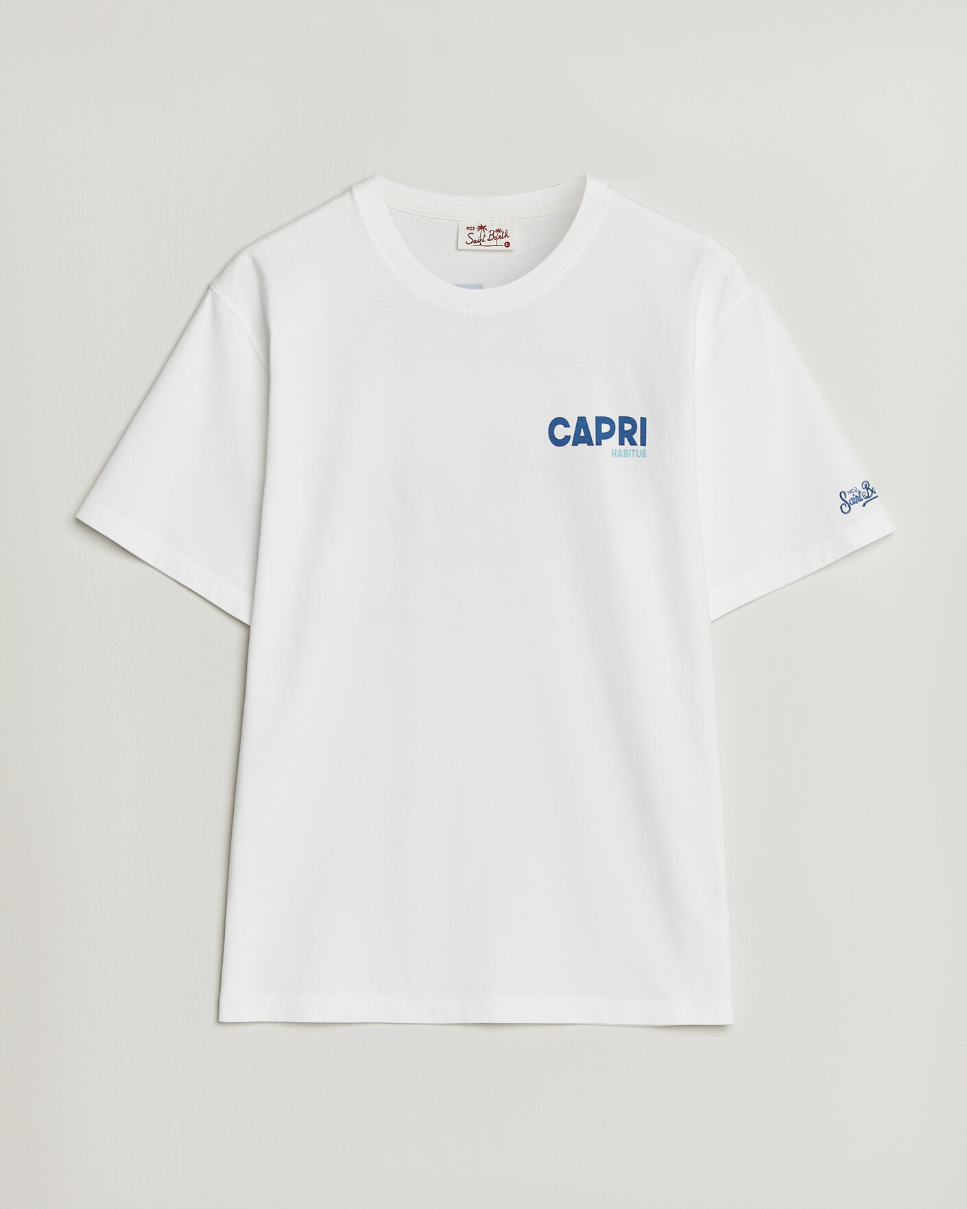 Hombres | Camisetas | MC2 Saint Barth | Back Printed Cotton T-Shirt Capri Summer