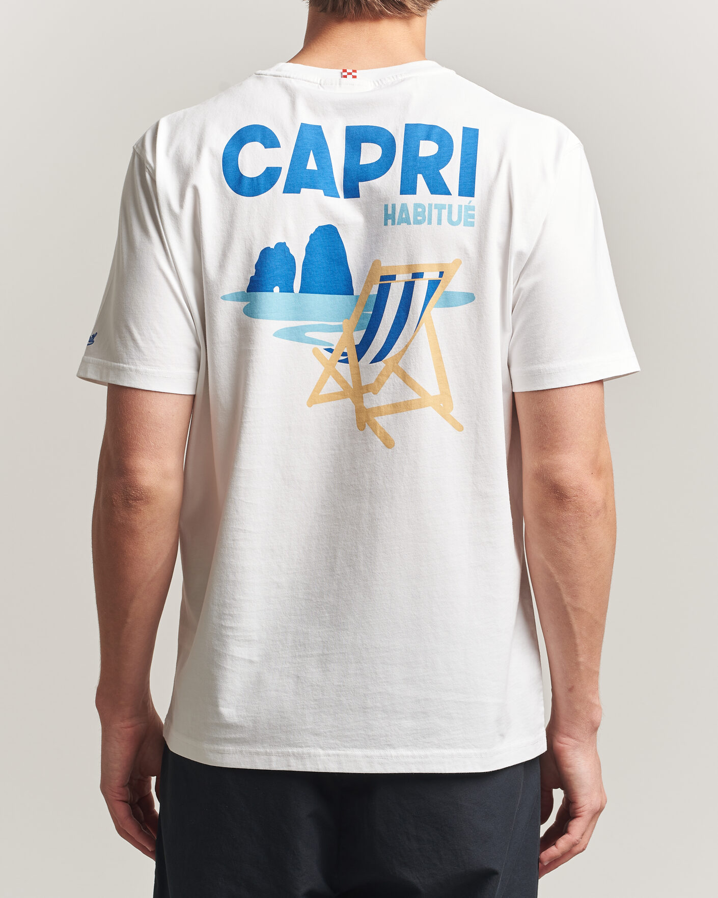 Hombres | Camisetas | MC2 Saint Barth | Back Printed Cotton T-Shirt Capri Summer