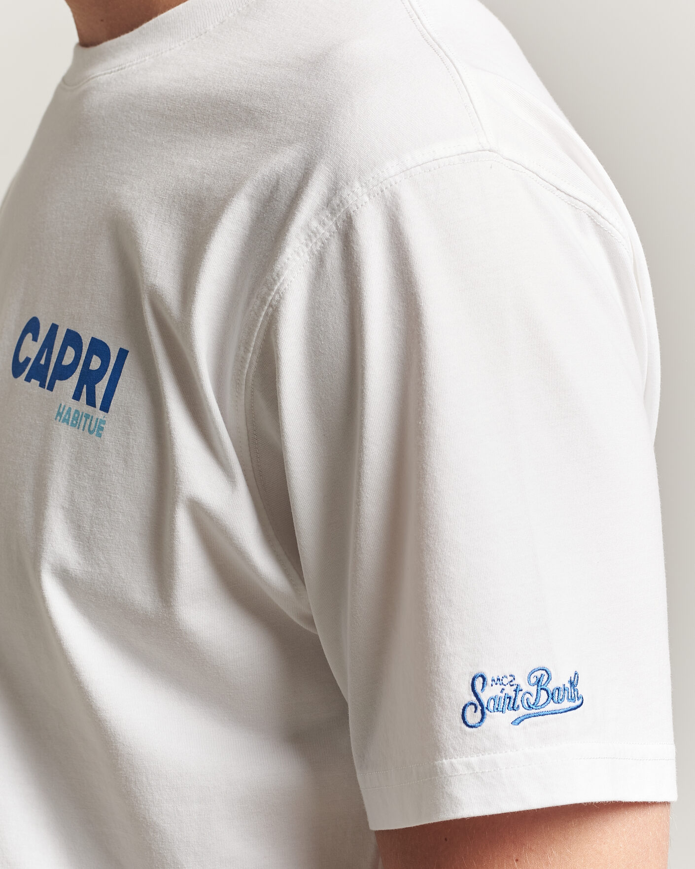 Hombres | Camisetas | MC2 Saint Barth | Back Printed Cotton T-Shirt Capri Summer