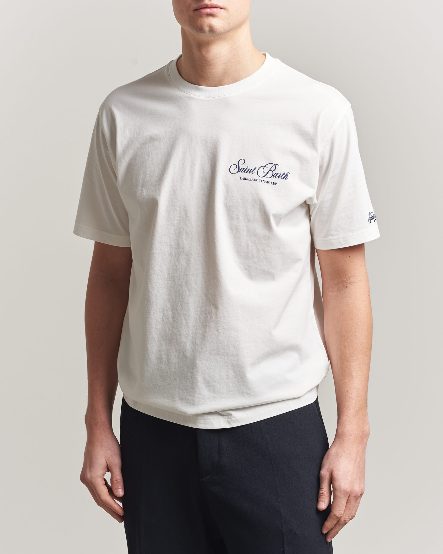 Hombres | Camisetas | MC2 Saint Barth | Back Printed Cotton T-Shirt Gustavia Cup