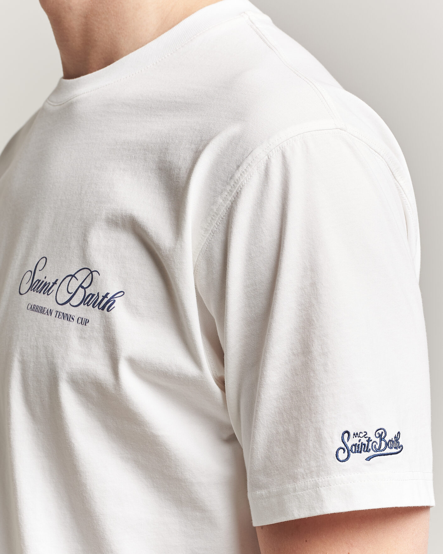 Hombres | Camisetas | MC2 Saint Barth | Back Printed Cotton T-Shirt Gustavia Cup