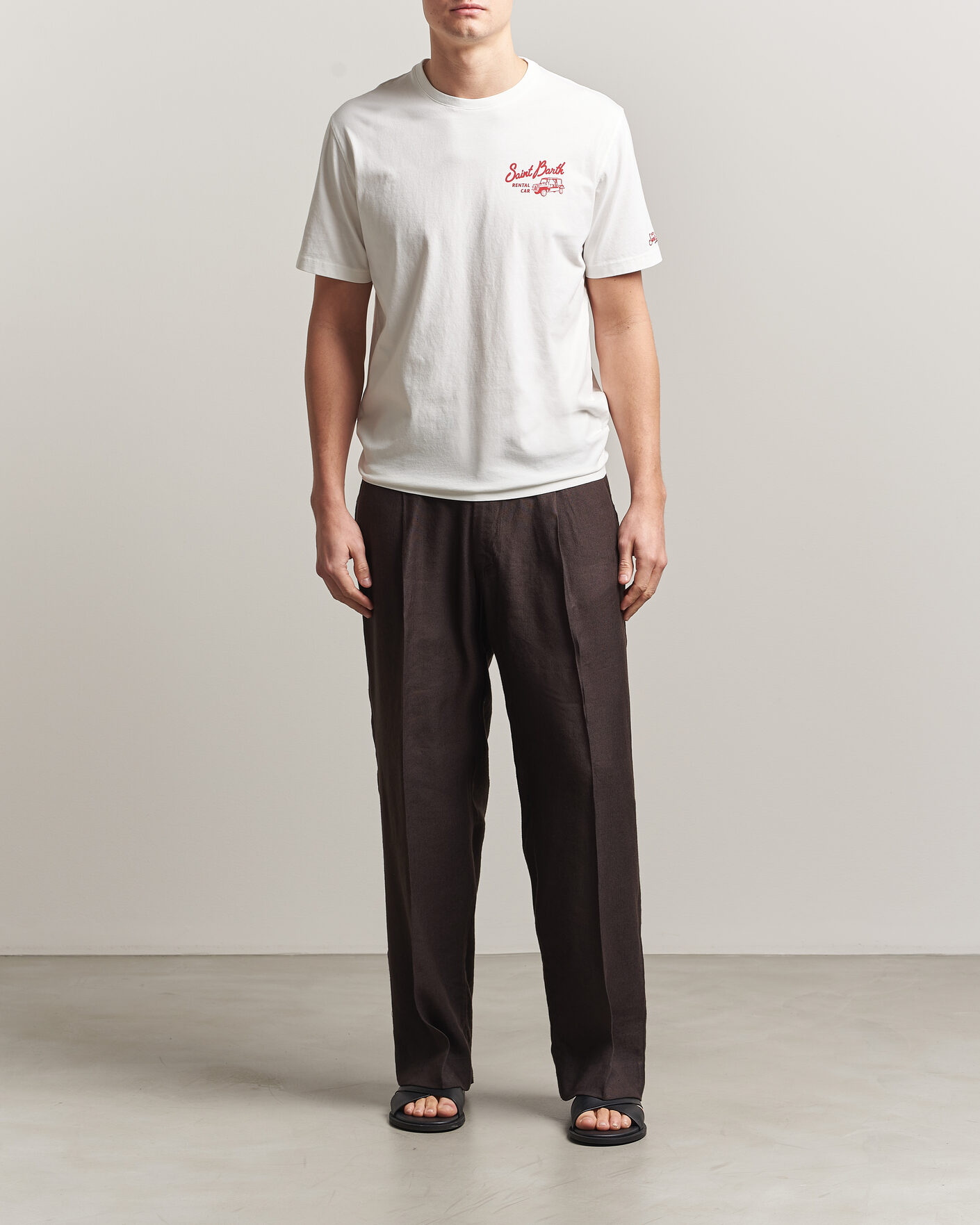 Hombres | Camisetas | MC2 Saint Barth | Back Printed Cotton T-Shirt Rental Car