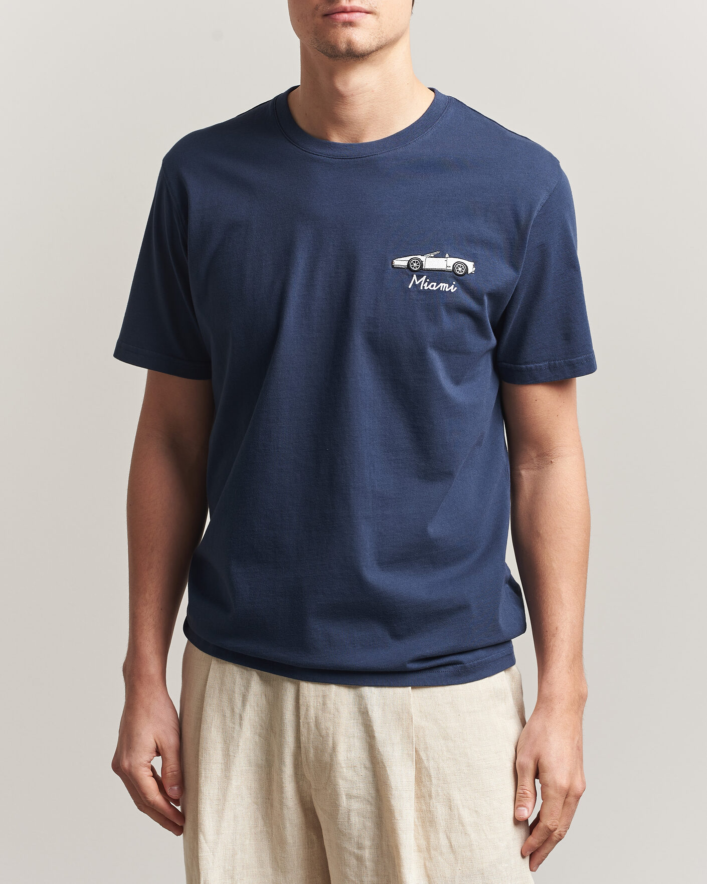 Hombres | Camisetas | MC2 Saint Barth | Printed Cotton T-Shirt Car Miami