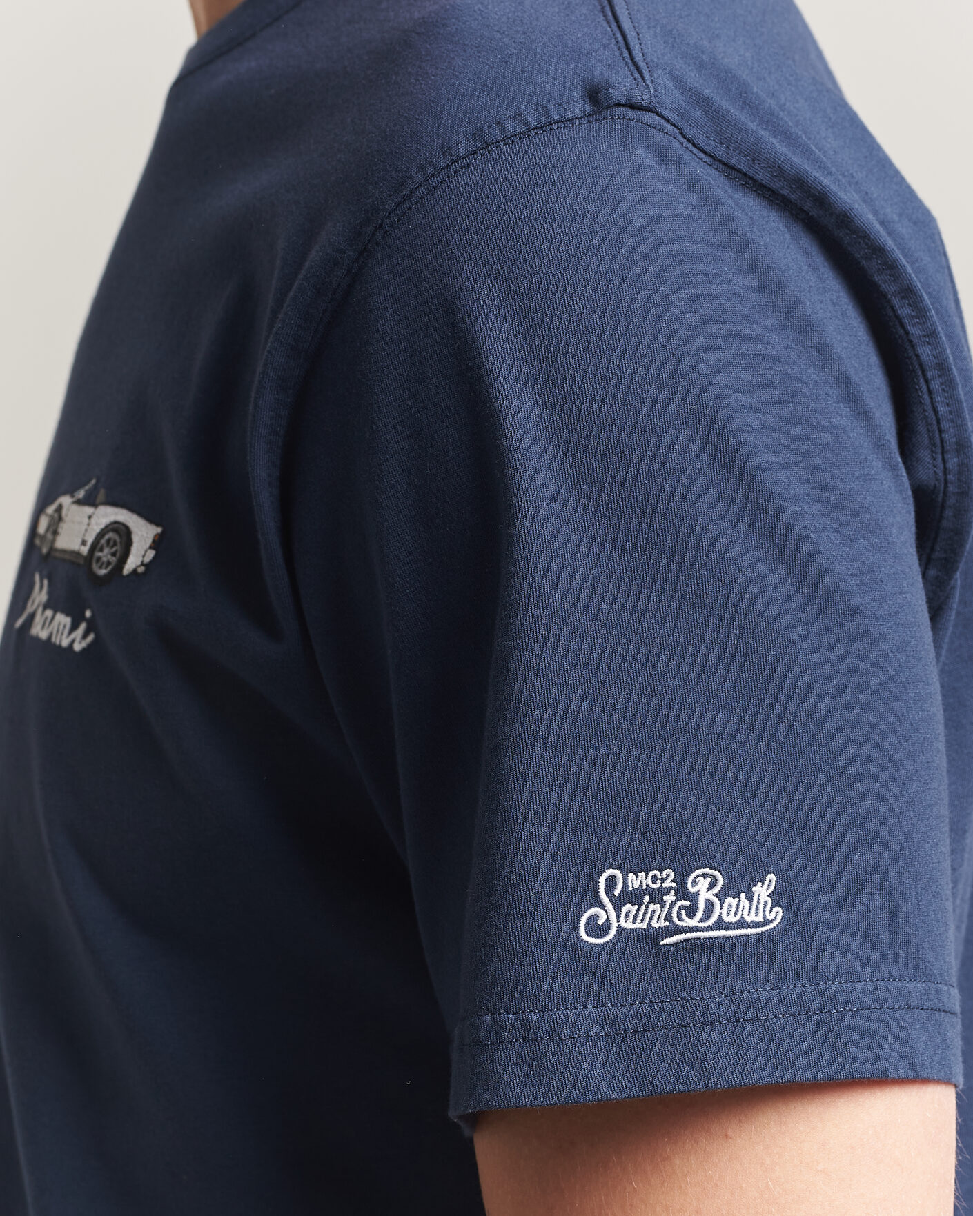 Hombres | Camisetas | MC2 Saint Barth | Printed Cotton T-Shirt Car Miami