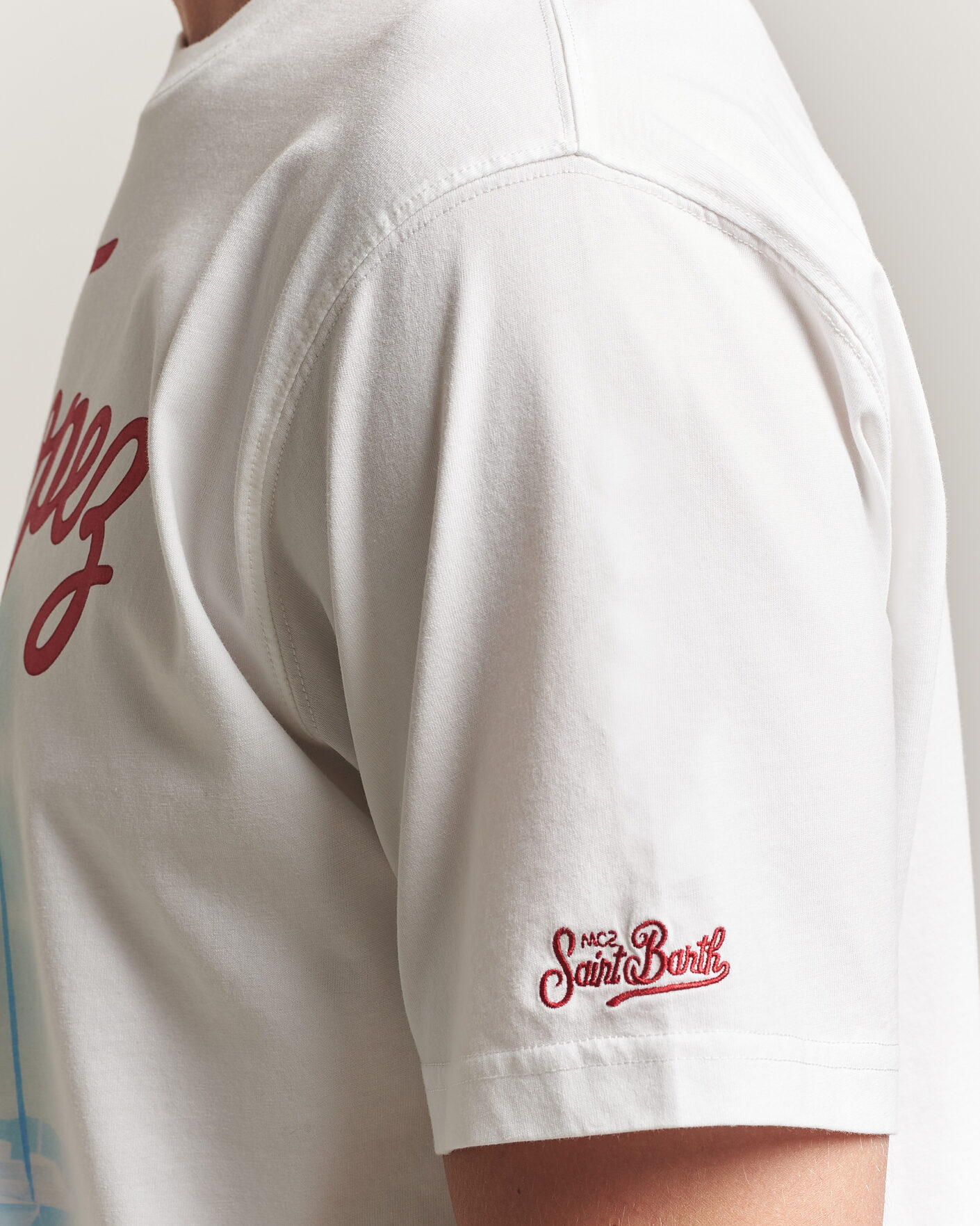 Hombres | Camisetas | MC2 Saint Barth | Printed Cotton T-Shirt St Tropez Car