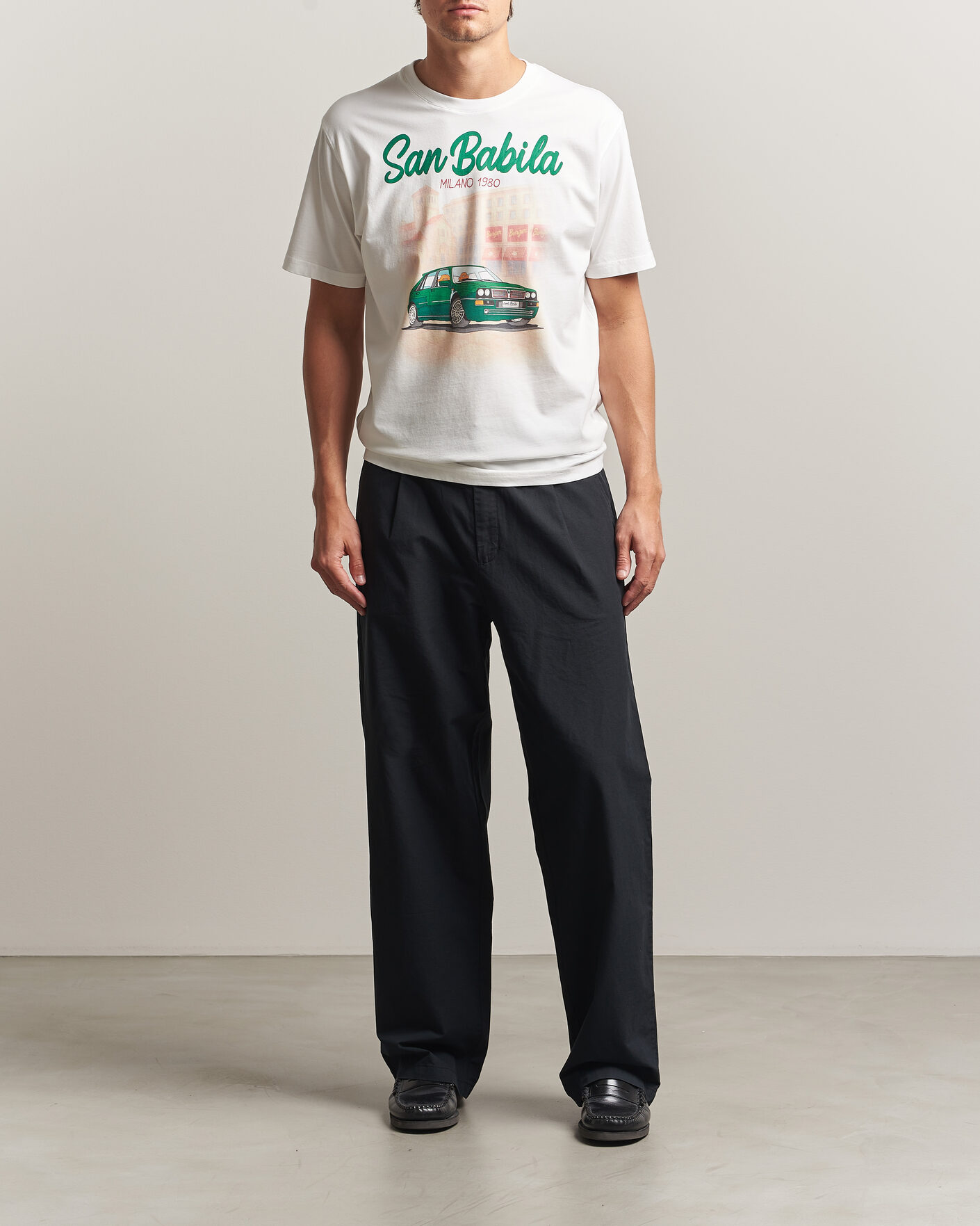 Hombres | Camisetas | MC2 Saint Barth | Printed Cotton T-Shirt San Babila Car