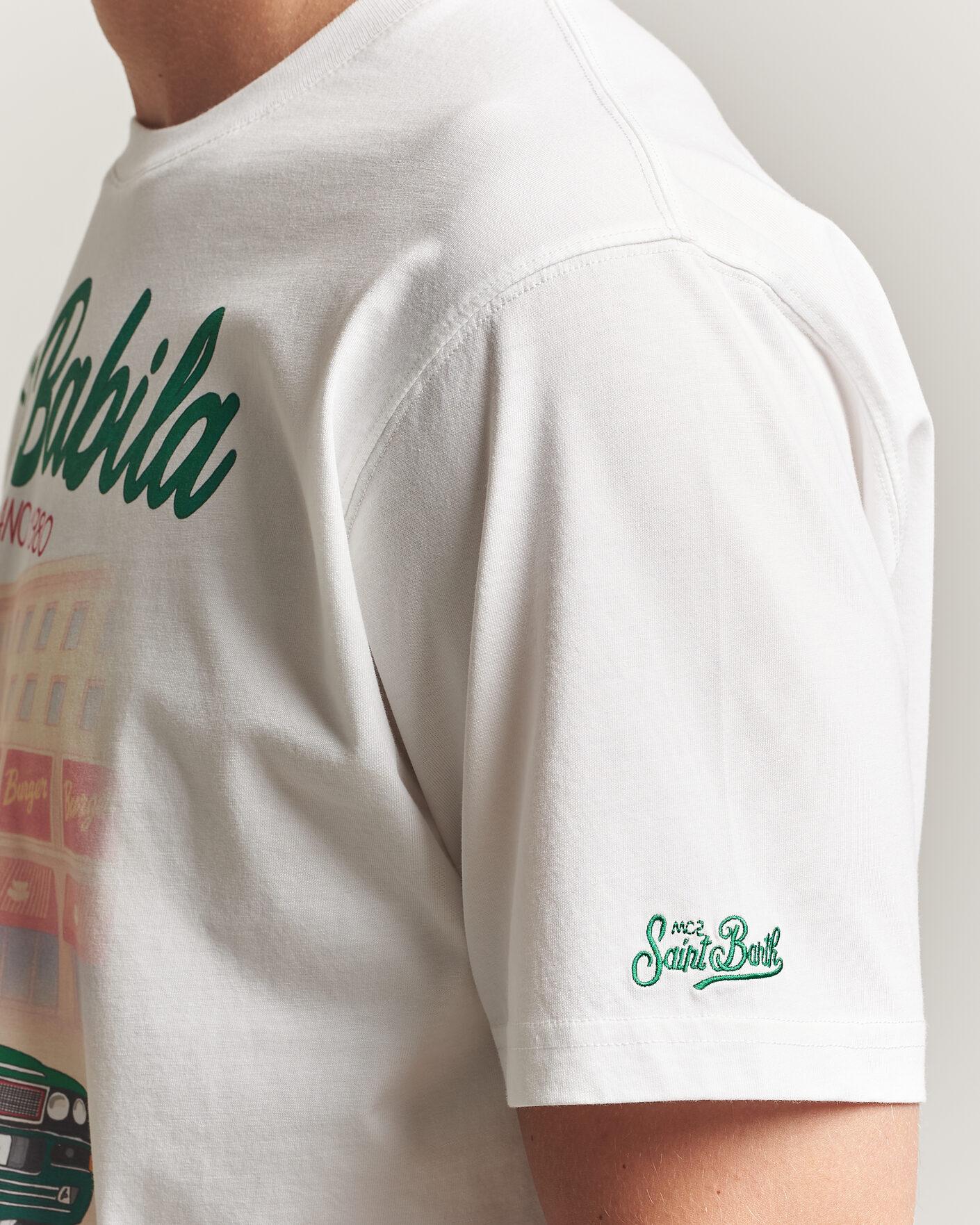 Hombres | Camisetas | MC2 Saint Barth | Printed Cotton T-Shirt San Babila Car