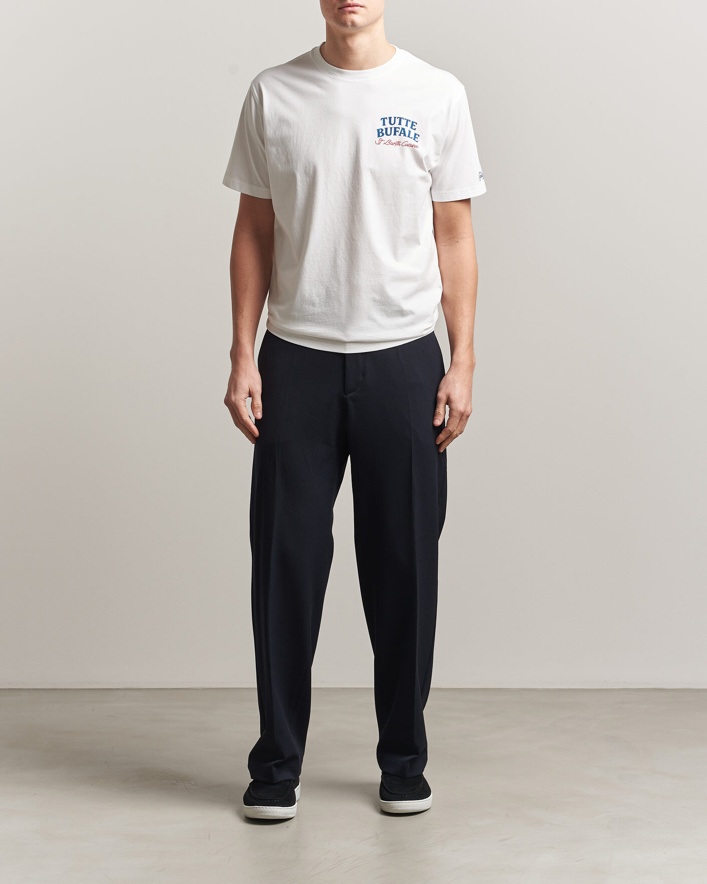 Hombres | Camisetas | MC2 Saint Barth | Back Printed Cotton T-Shirt Bufale