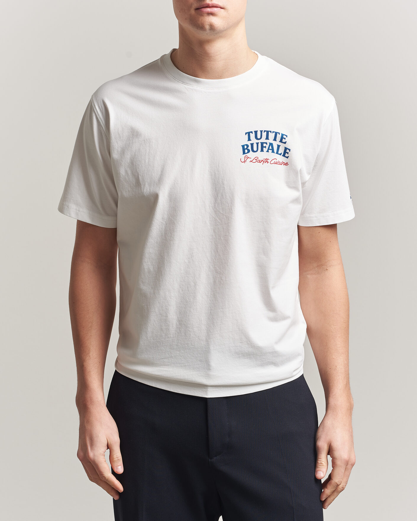 Hombres | Camisetas | MC2 Saint Barth | Back Printed Cotton T-Shirt Bufale