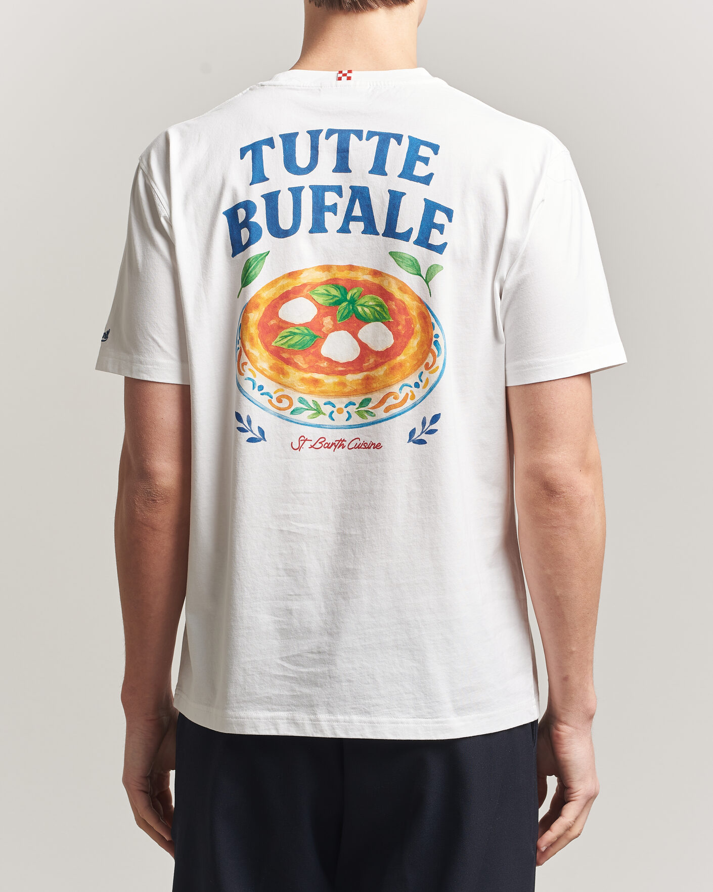 Hombres | Camisetas | MC2 Saint Barth | Back Printed Cotton T-Shirt Bufale