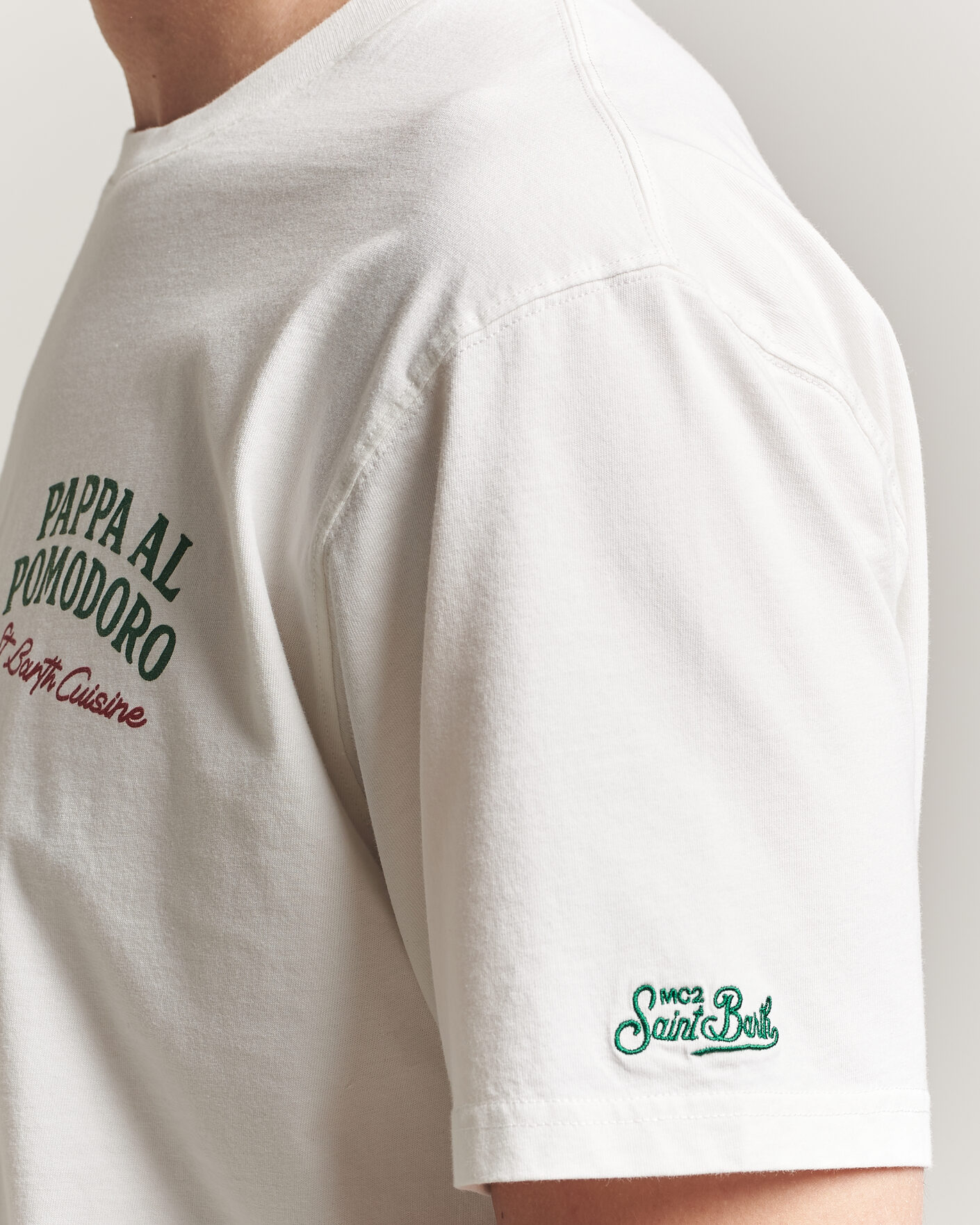 Hombres | Camisetas | MC2 Saint Barth | Back Printed Cotton T-Shirt Pappa Pomodoro
