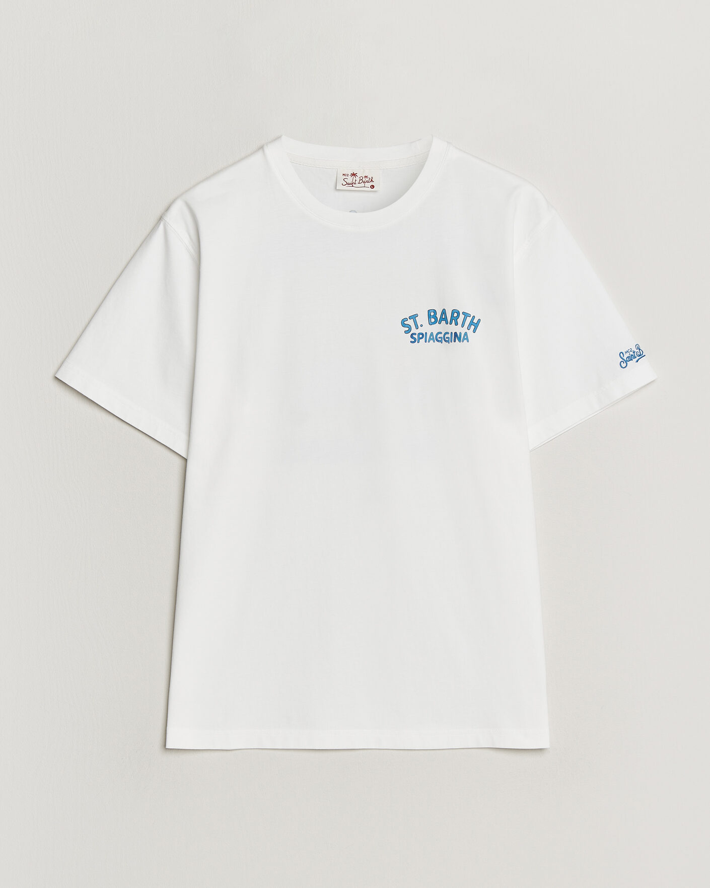 Hombres | Camisetas | MC2 Saint Barth | Back Printed Cotton T-Shirt Spiaggina