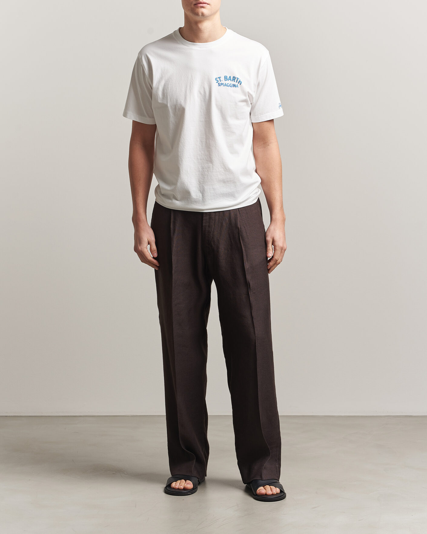 Hombres | Camisetas | MC2 Saint Barth | Back Printed Cotton T-Shirt Spiaggina