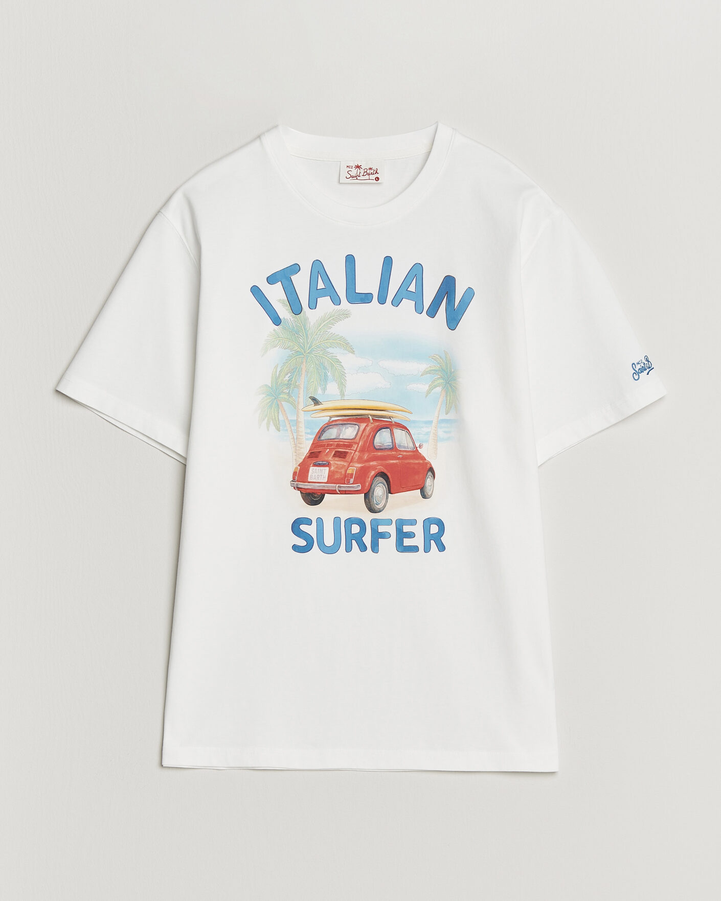 Hombres | Camisetas | MC2 Saint Barth | Printed Cotton T-Shirt Italian Surfer