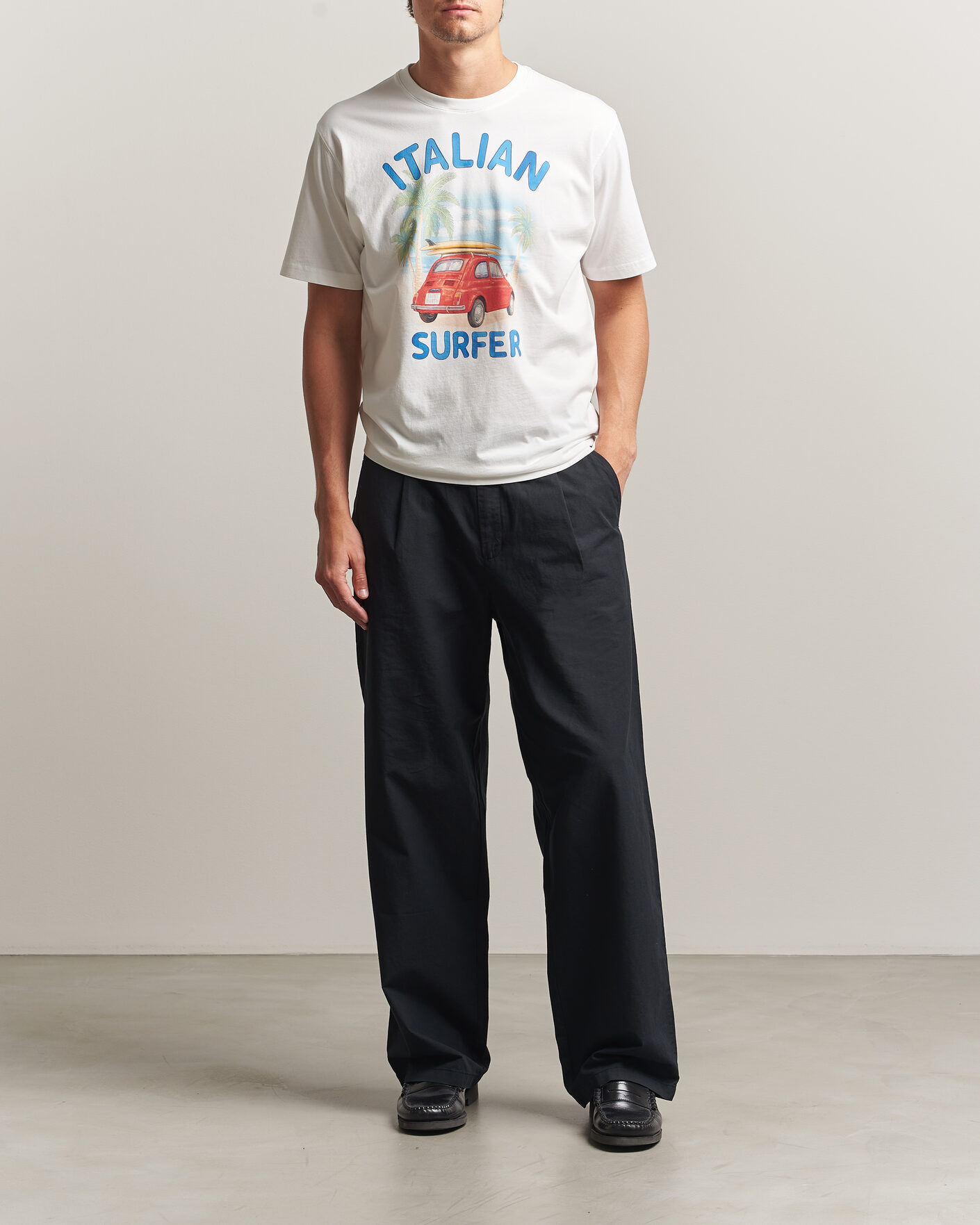 Hombres | Camisetas | MC2 Saint Barth | Printed Cotton T-Shirt Italian Surfer