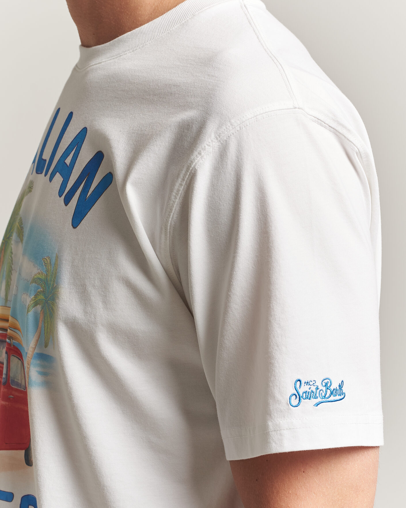 Hombres | Camisetas | MC2 Saint Barth | Printed Cotton T-Shirt Italian Surfer