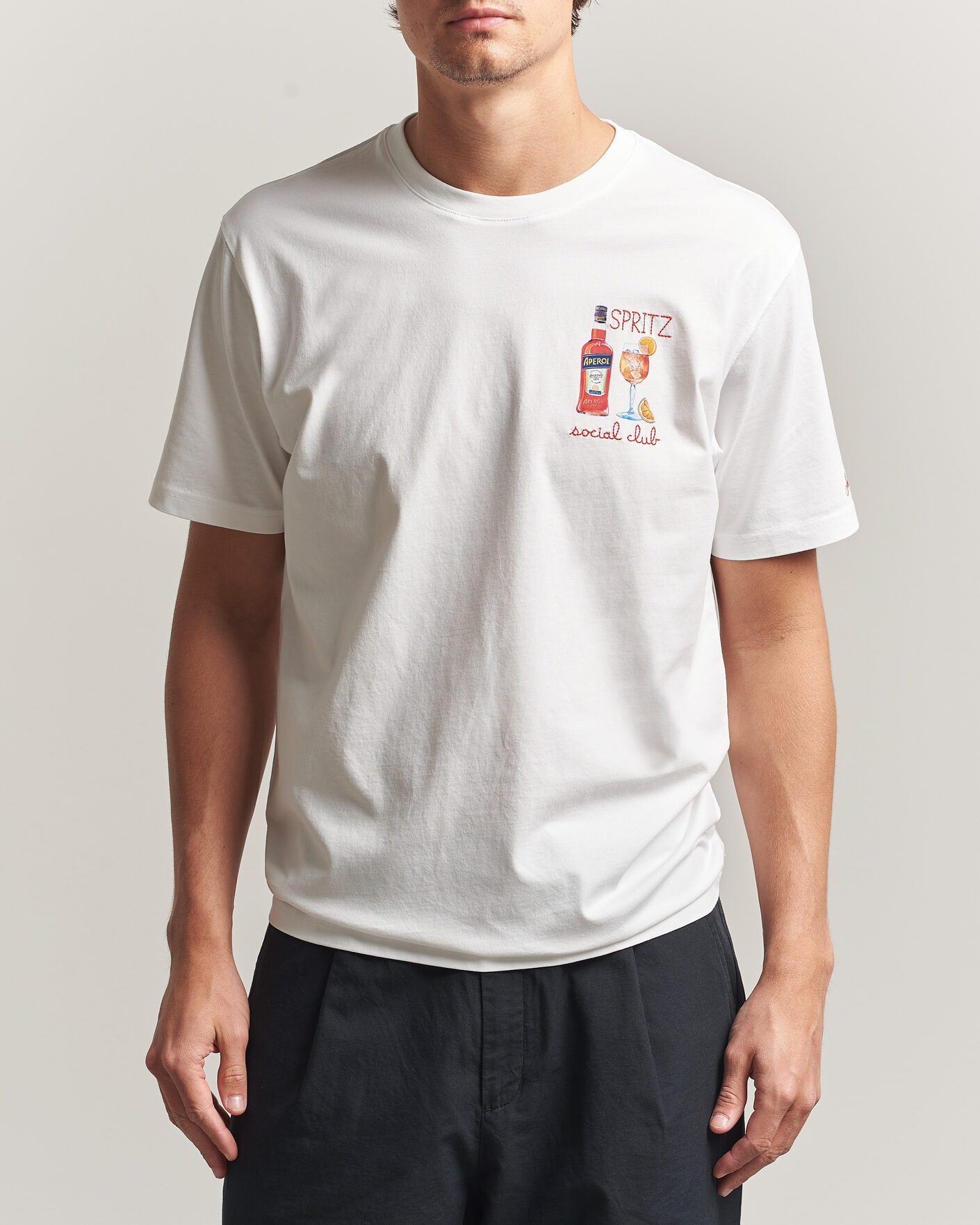 Hombres | Camisetas | MC2 Saint Barth | Printed Cotton T-Shirt Social Spritz
