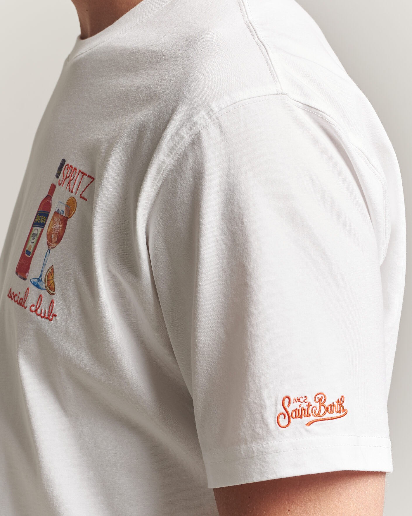 Hombres | Camisetas | MC2 Saint Barth | Printed Cotton T-Shirt Social Spritz