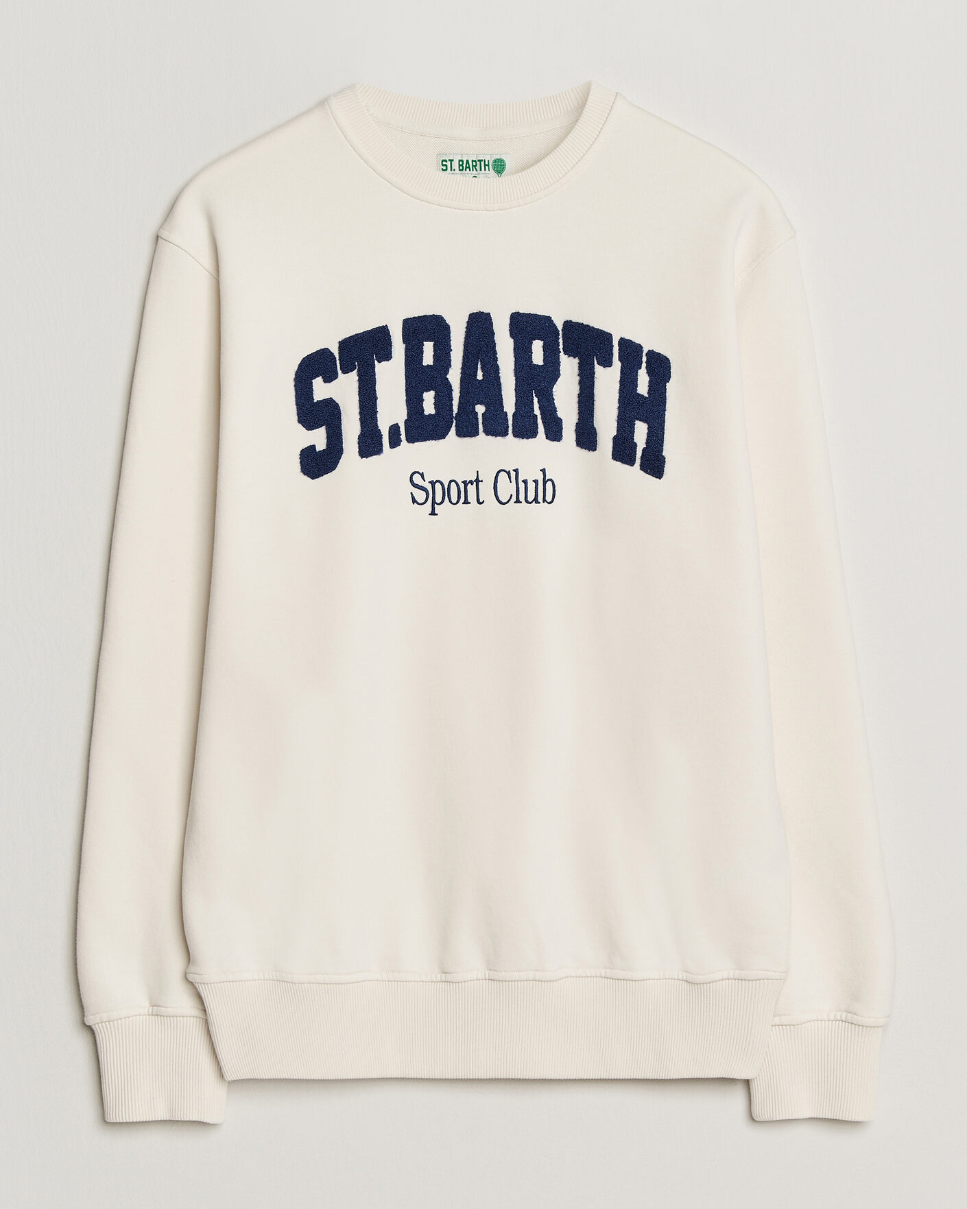 Hombres | Jerséis y prendas de punto | MC2 Saint Barth | Terry Cotton Logo Sweatshirt Off White