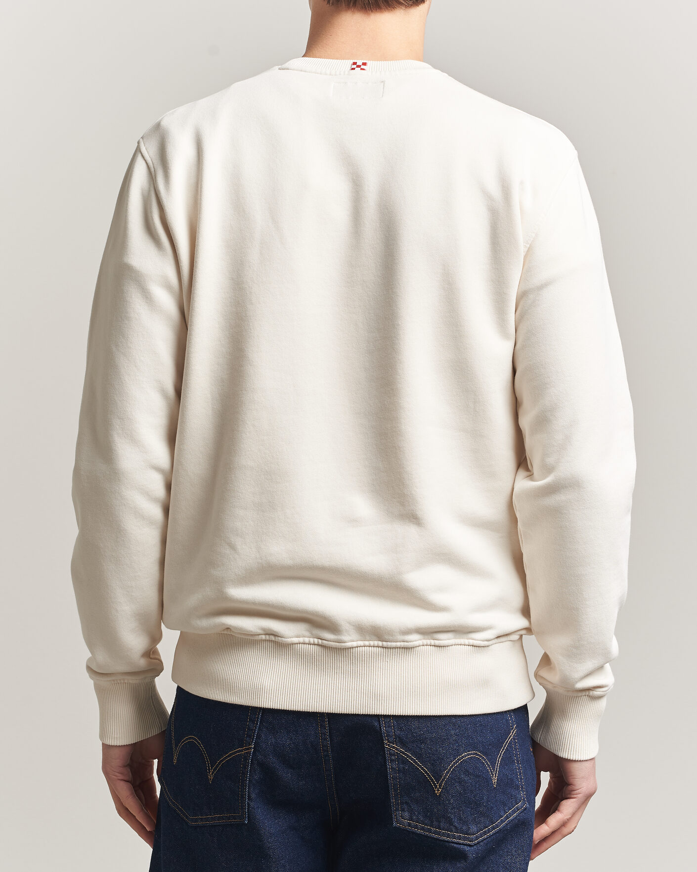 Hombres | Jerséis y prendas de punto | MC2 Saint Barth | Terry Cotton Logo Sweatshirt Off White
