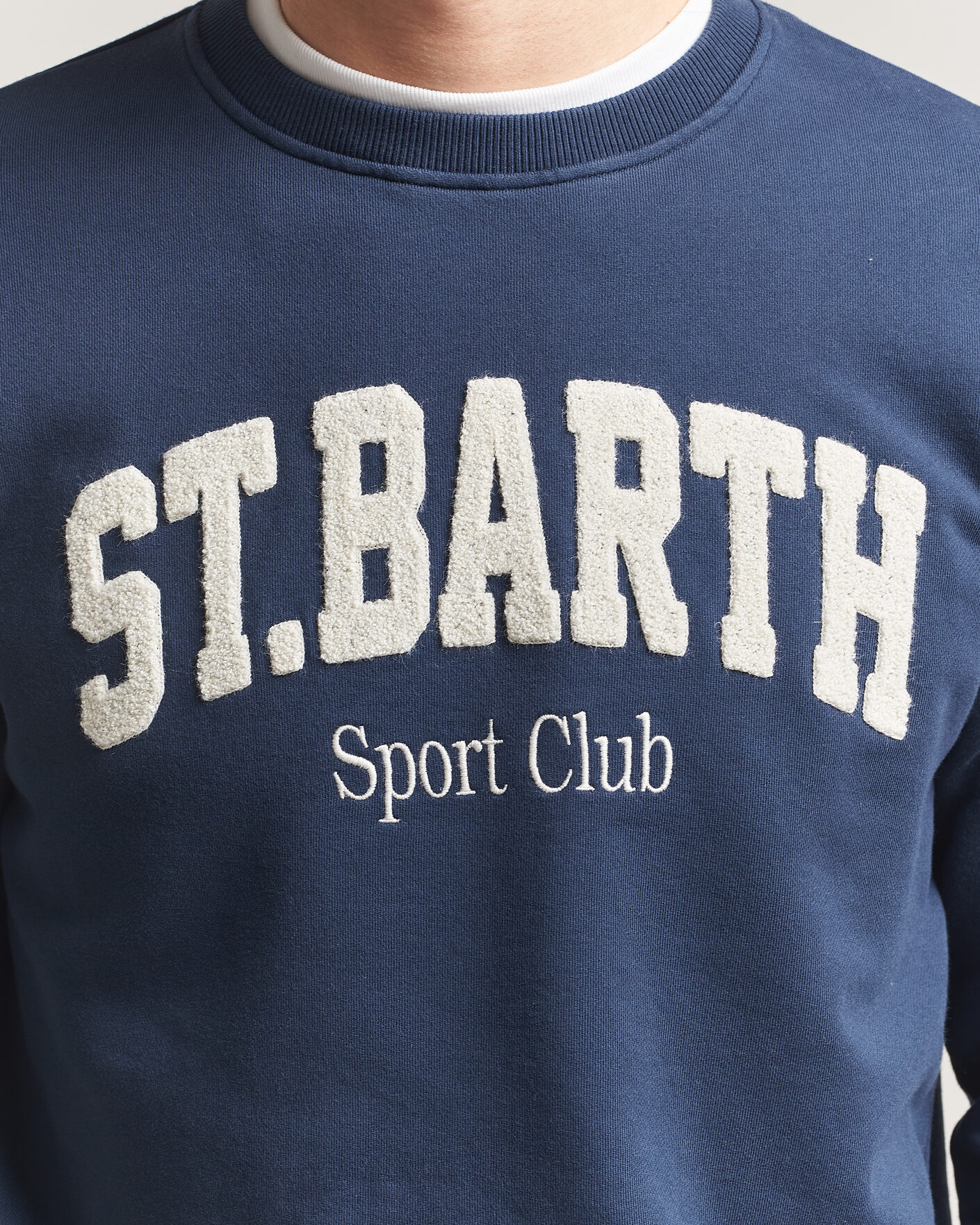 Hombres | Jerséis y prendas de punto | MC2 Saint Barth | Terry Cotton Logo Sweatshirt Navy