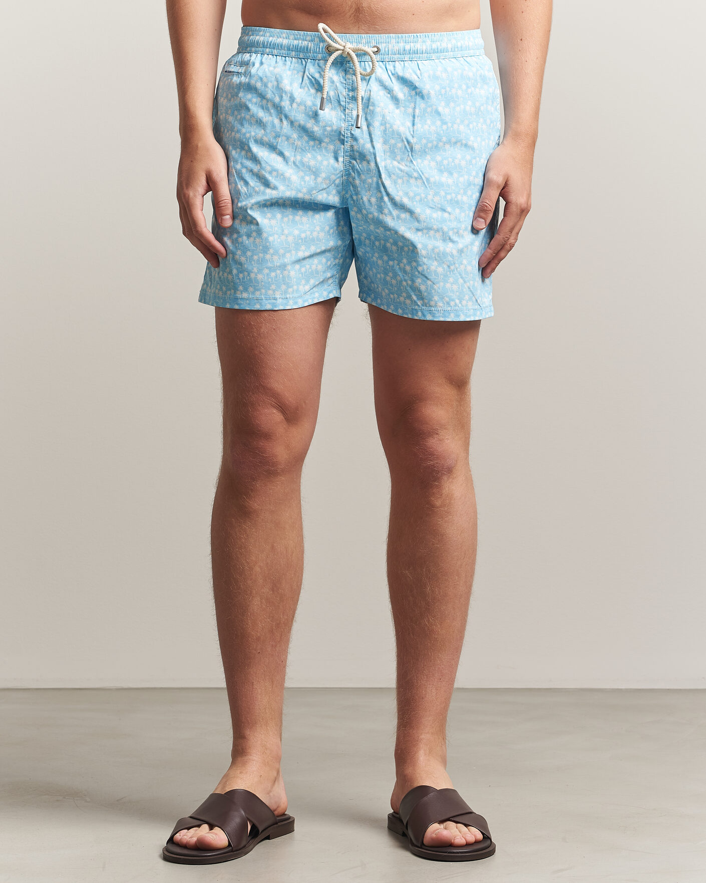 Hombres | Bañadores | MC2 Saint Barth | Printed Swim Shorts Blue Palms