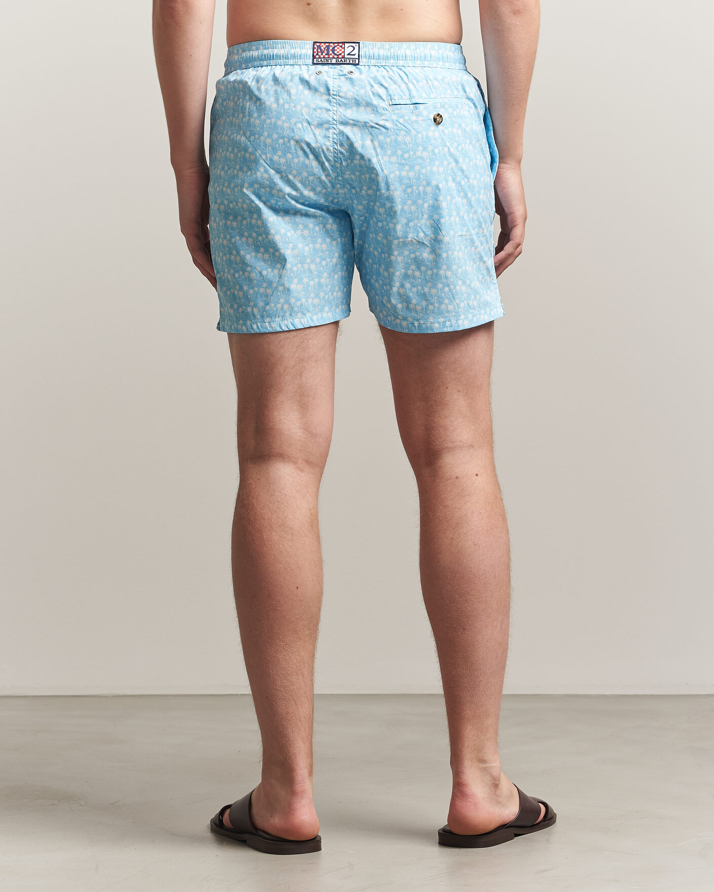 Hombres | Bañadores | MC2 Saint Barth | Printed Swim Shorts Blue Palms
