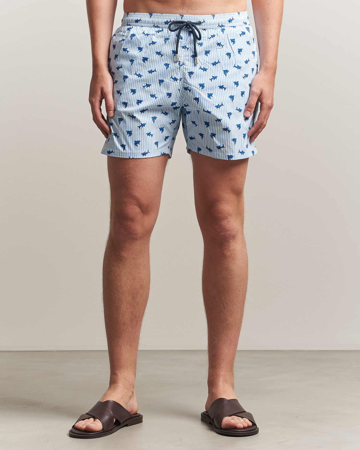 Hombres | Bañadores | MC2 Saint Barth | Printed Swim Shorts Blue Sharks
